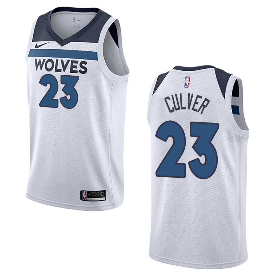 Men's Minnesota Timberwolves #23 Jarrett Culver Association Swingman Basketball Jersey - White