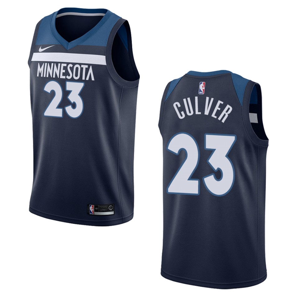 Men's Minnesota Timberwolves #23 Jarrett Culver Icon Swingman Basketball Jersey - Navy
