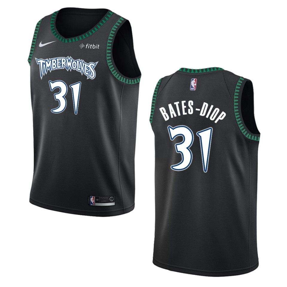 Men's Minnesota Timberwolves #31 Keita Bates-diop Classic Swingman Basketball Jersey - Black