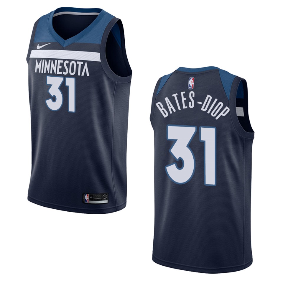 Men's Minnesota Timberwolves #31 Keita Bates-diop Icon Swingman Basketball Jersey - Navy