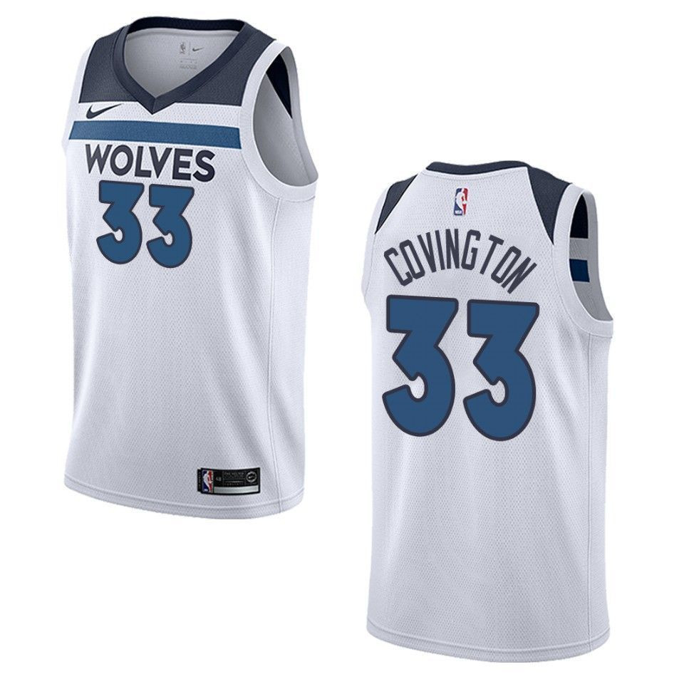 Men's Minnesota Timberwolves 33 Robert Covington Association Swingman Basketball Jersey - White - JS453 
