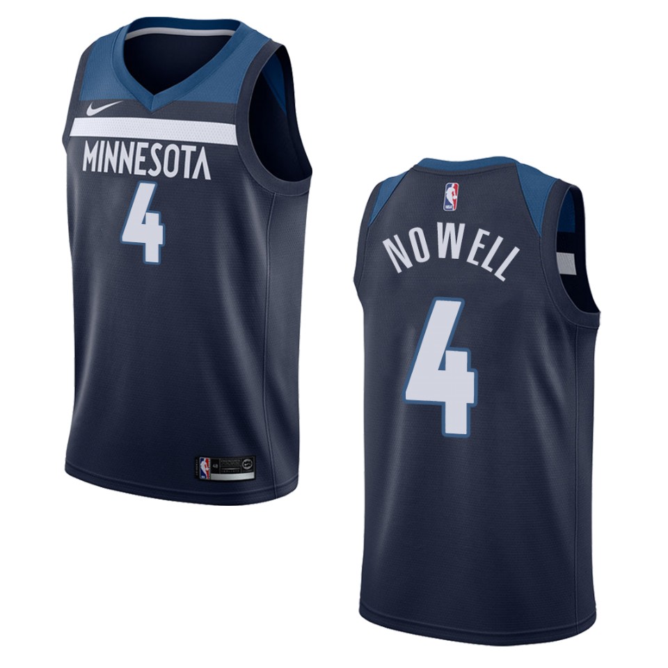 Men's Minnesota Timberwolves #4 Jaylen Nowell Icon Swingman Basketball Jersey - Navy