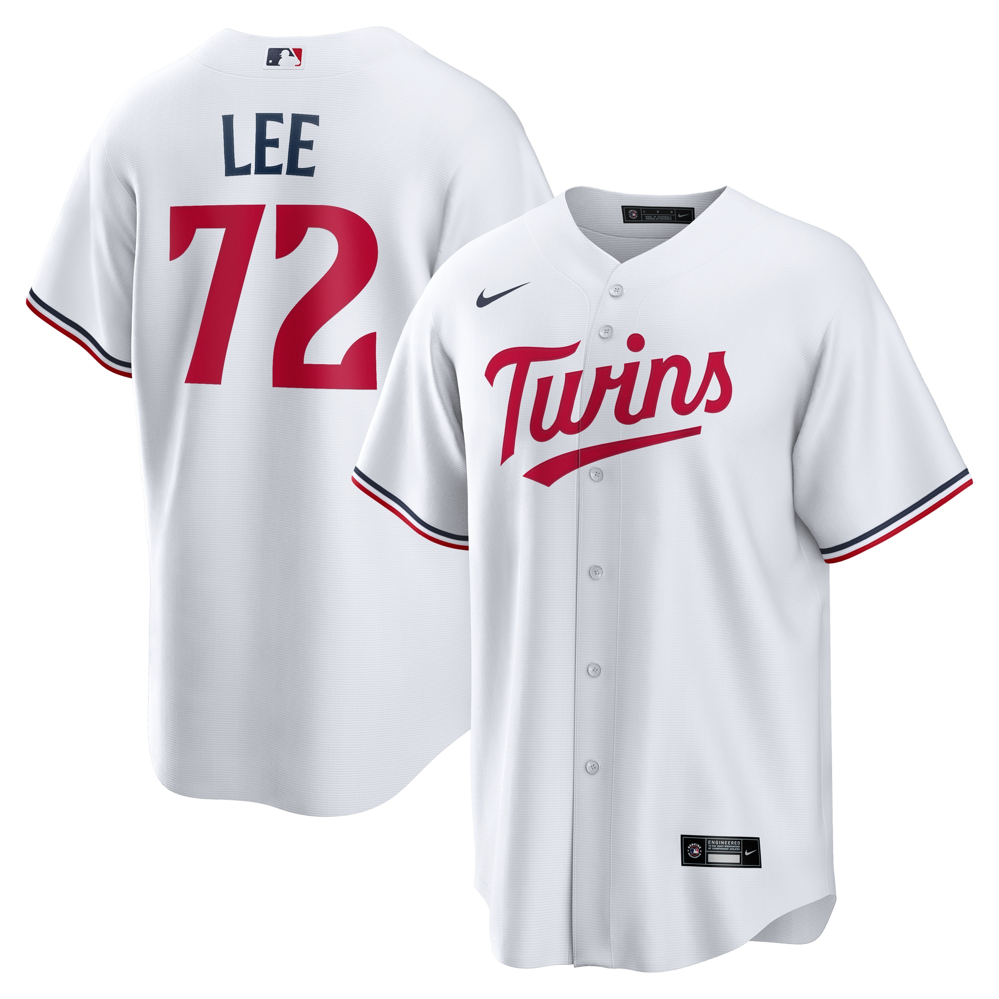 Men's Minnesota Twins Brooks Lee White Home Baseball Jersey 