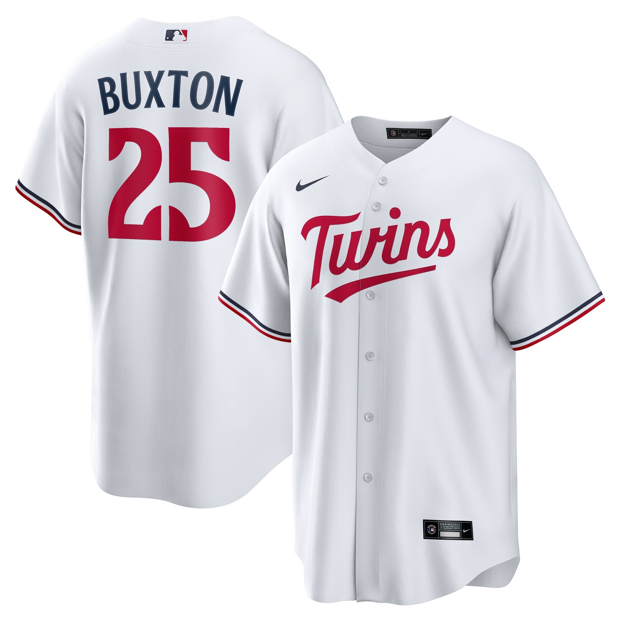Men's Minnesota Twins Byron Buxton White Home Baseball Jersey 