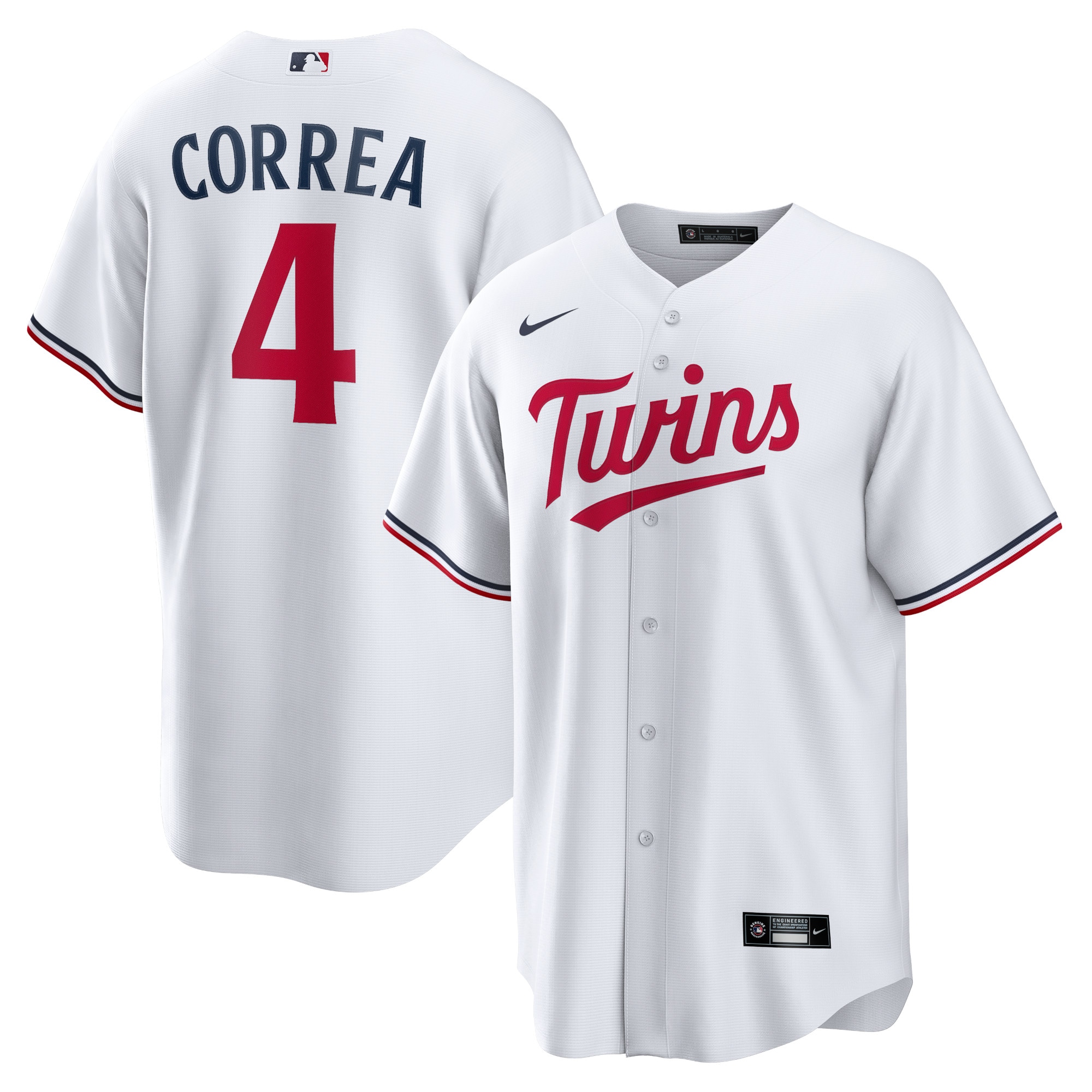 Men's Minnesota Twins Carlos Correa White Home Player Baseball Jersey 