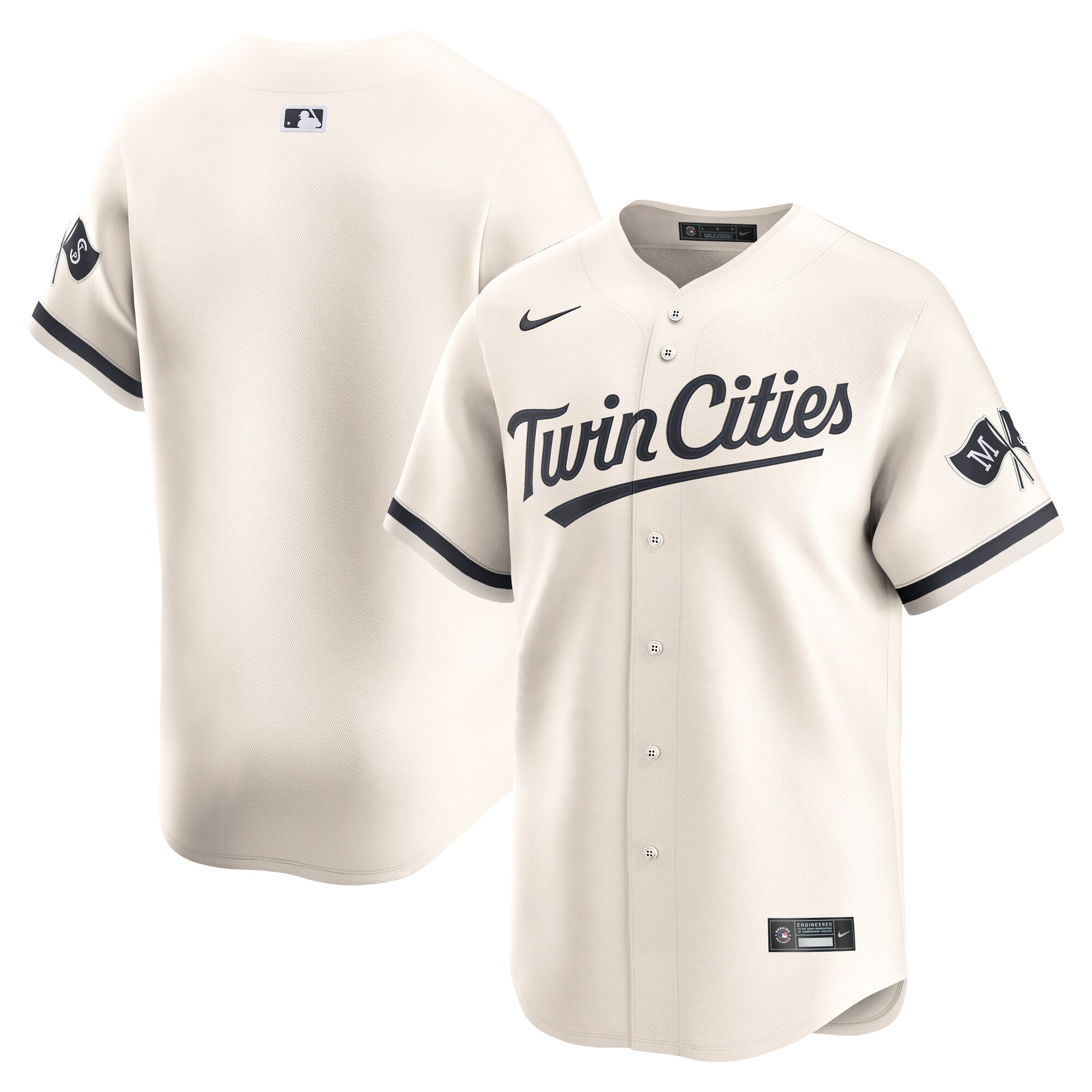 Men's Minnesota Twins Cream Alternate Limited Baseball Jersey 