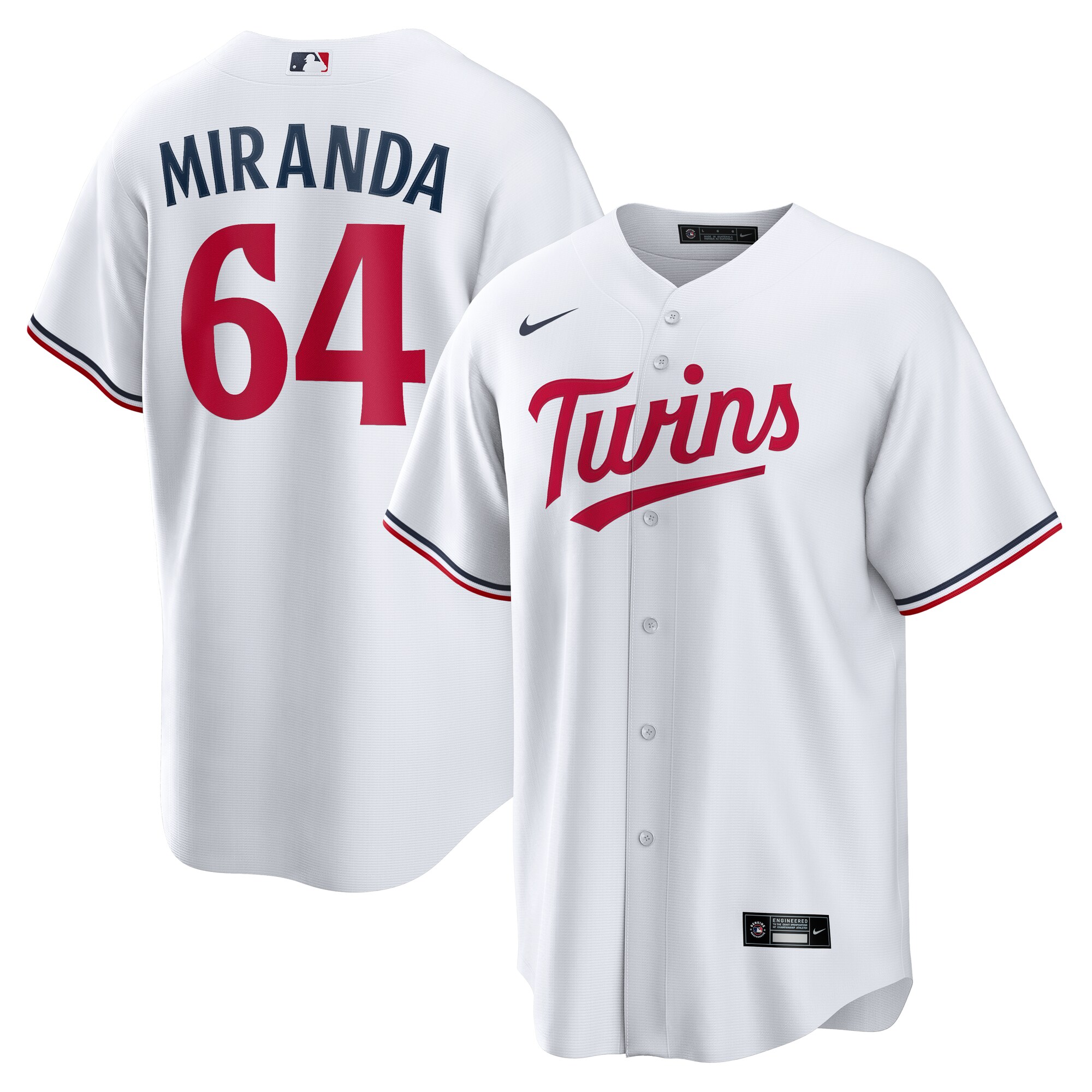 Men's Minnesota Twins Jose Miranda White Home Baseball Jersey 