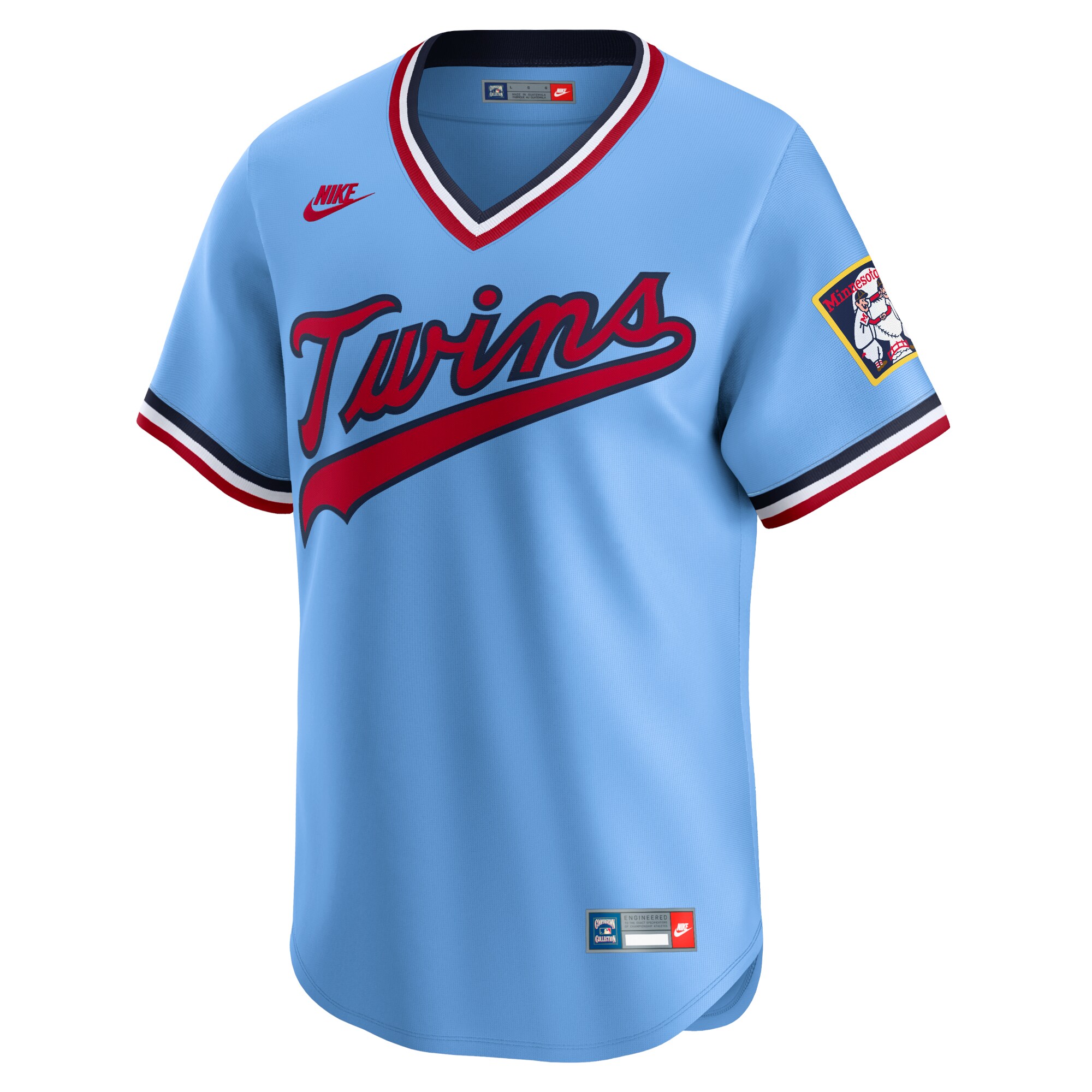 Alternative view of Men's Minnesota Twins Light Blue Cooperstown Collection Limited Baseball Jersey 