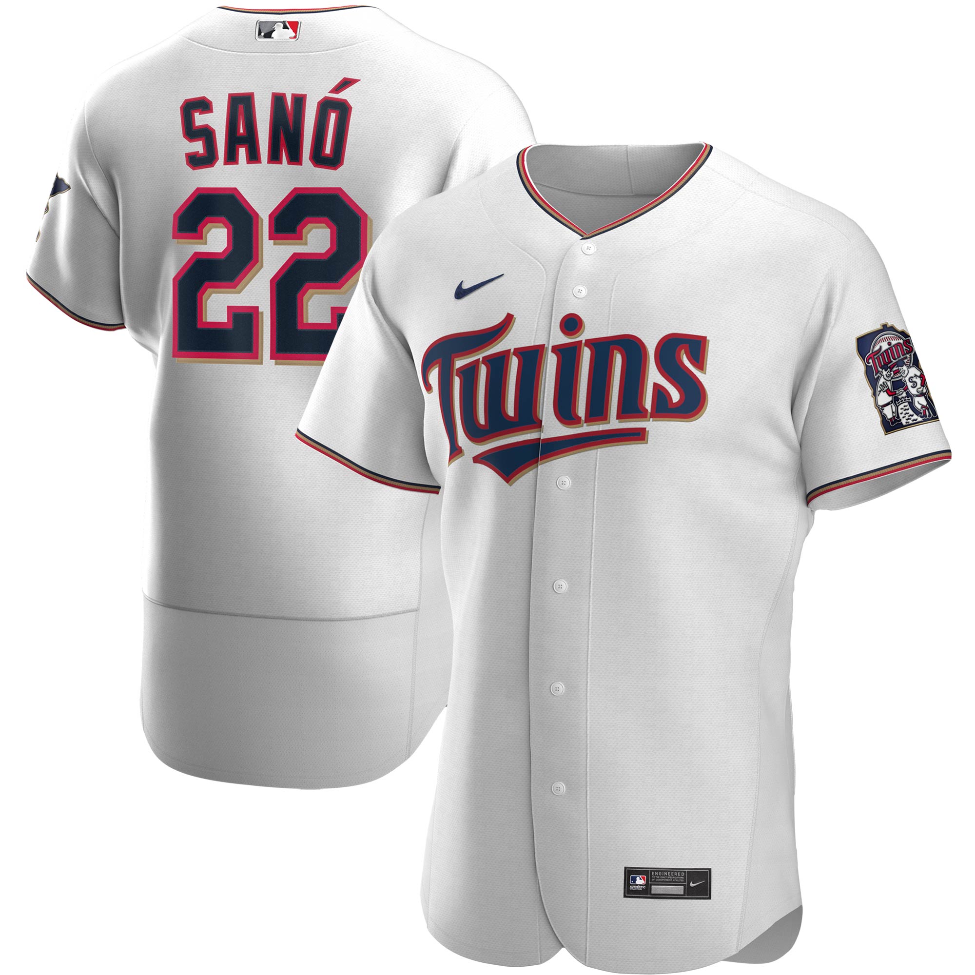 Men's Minnesota Twins Miguel Sano White Home Player Baseball Jersey 