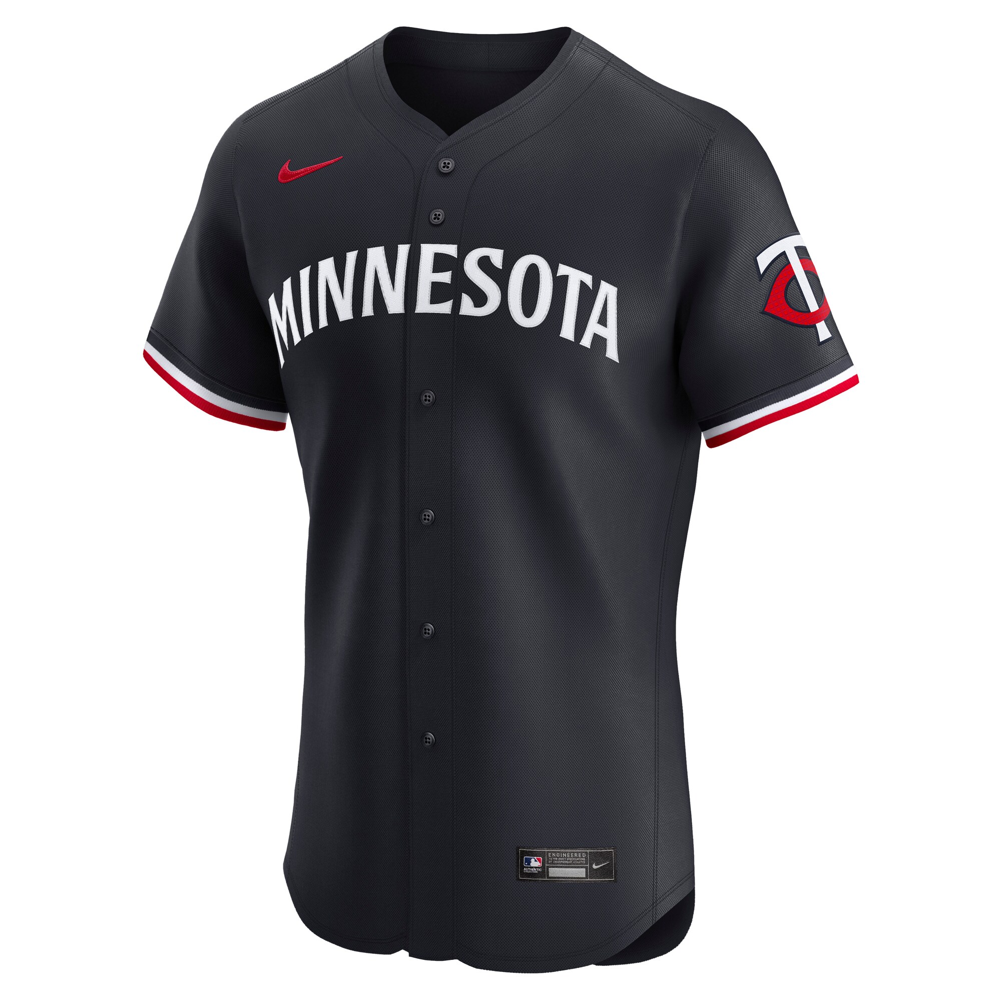 Alternative view of Men's Minnesota Twins Navy Alternate Vapor Premier Elite Patch Baseball Jersey 