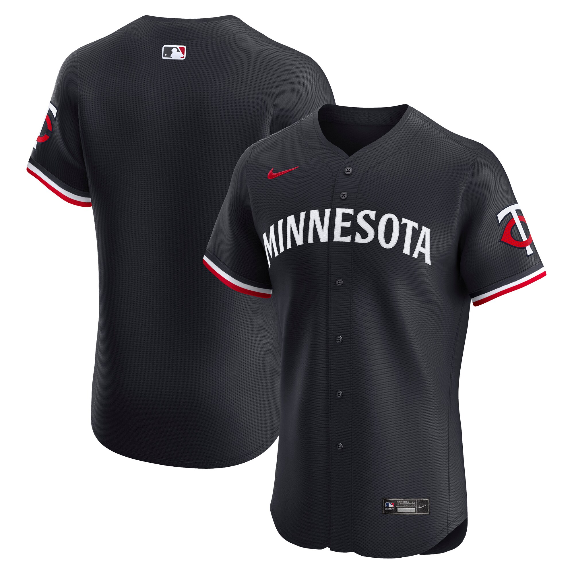 Men's Minnesota Twins Navy Alternate Vapor Premier Elite Patch Baseball Jersey 