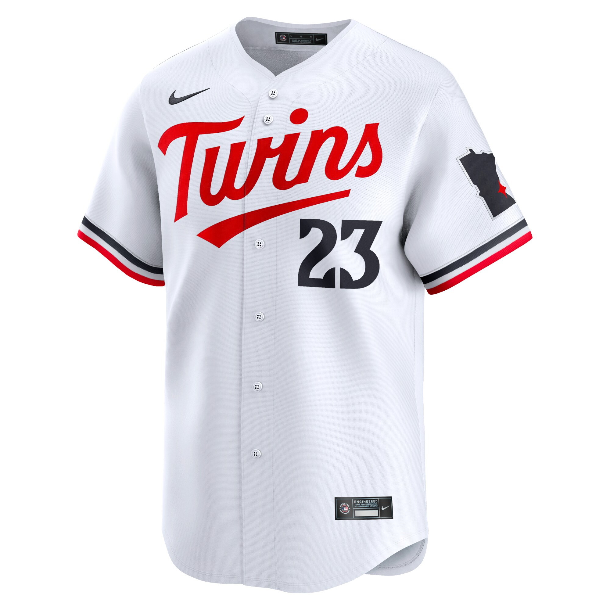 Alternative view of Men's Minnesota Twins Royce Lewis White Home Limited Player Baseball Jersey 