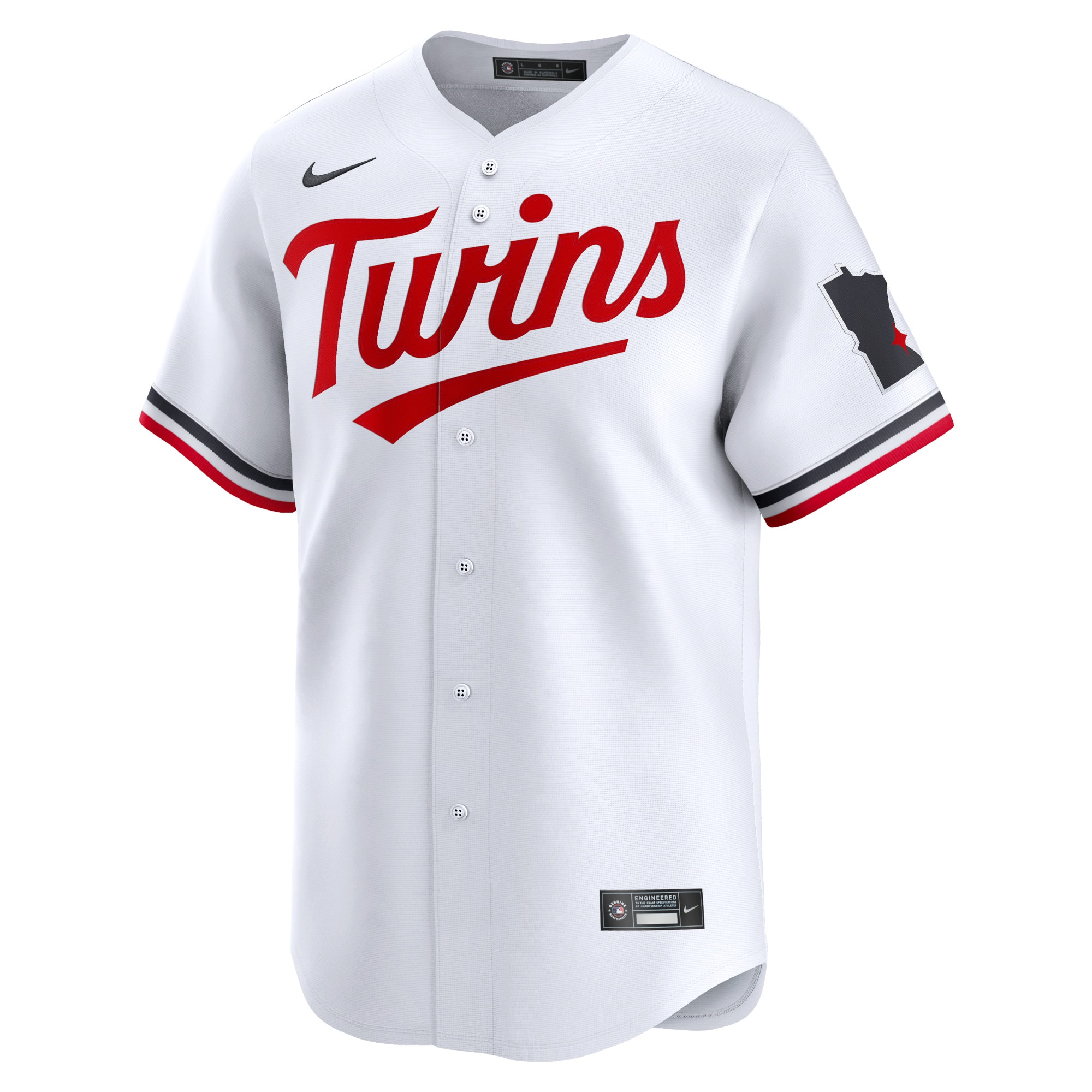 Alternative view of Men's Minnesota Twins White 2024 Jackie Robinson Day Home Limited Baseball Jersey 