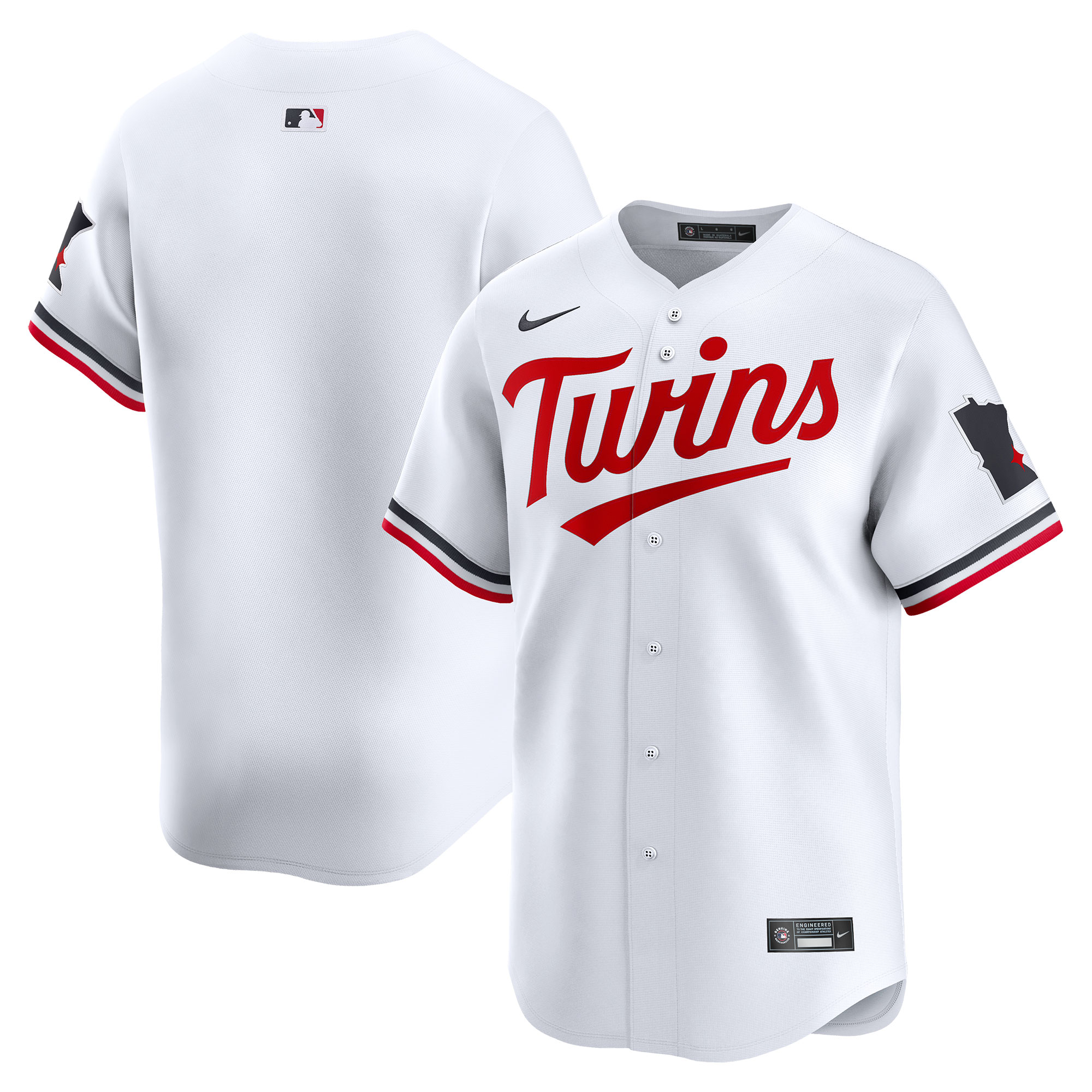 Men's Minnesota Twins White Home Limited Baseball Jersey 