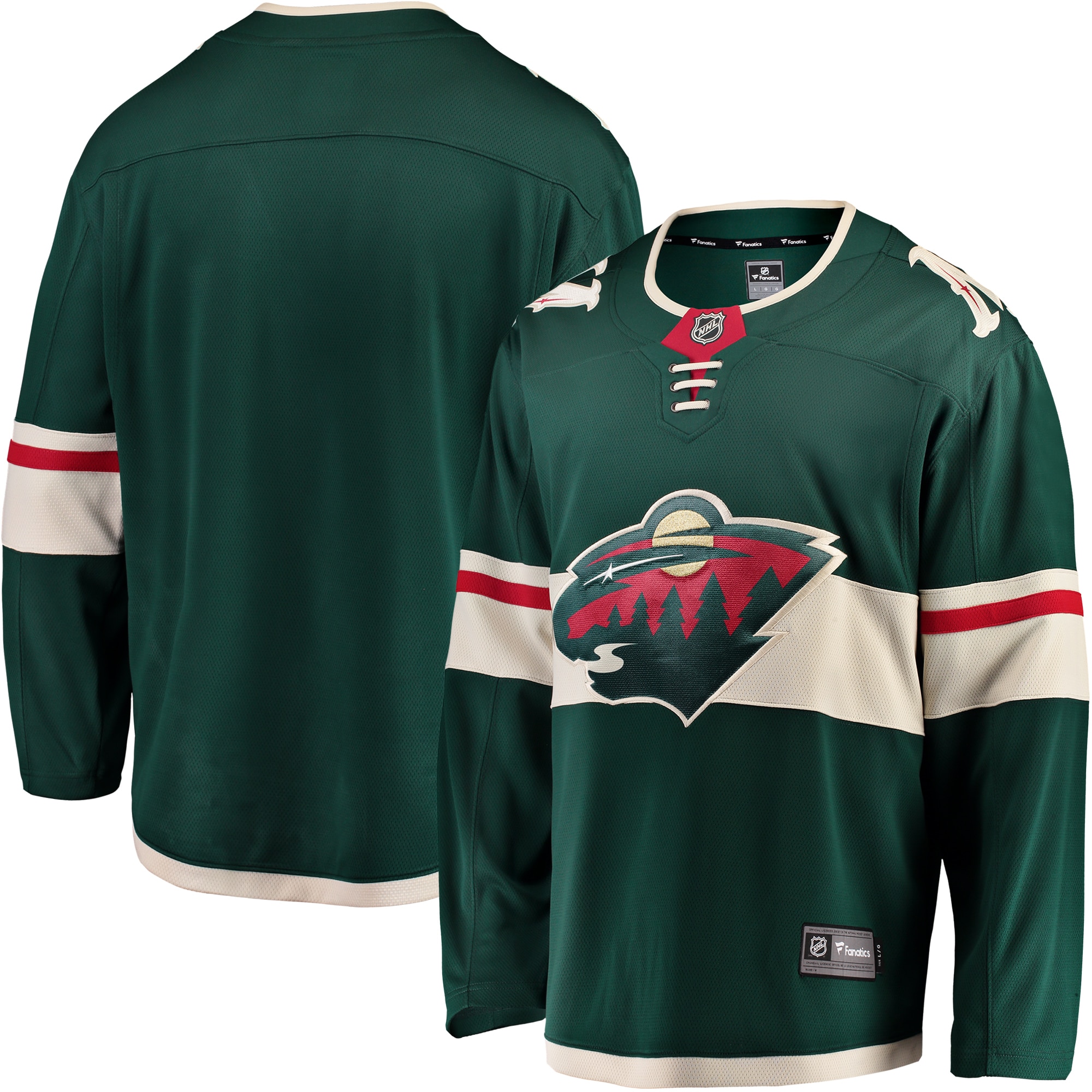 Men's Minnesota Wild Green Breakaway Home Hockey Jersey - JS375 
