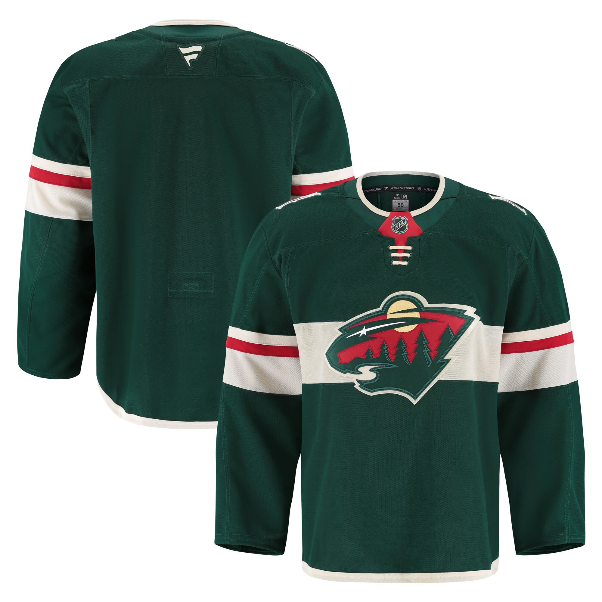 Men's Minnesota Wild Green Home Pro Hockey Jersey - JS998 