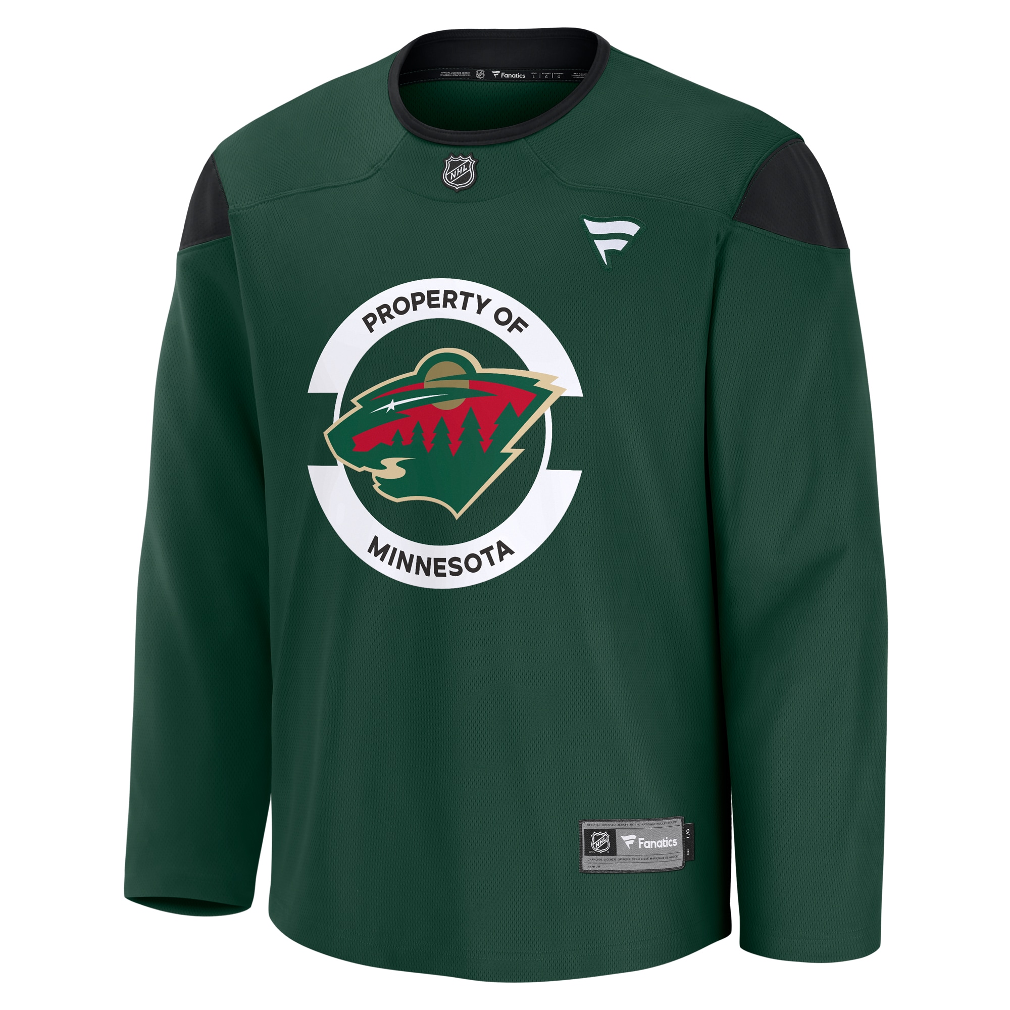 Alternative view of Men's Minnesota Wild Green Team Practice Hockey Jersey - JS260 