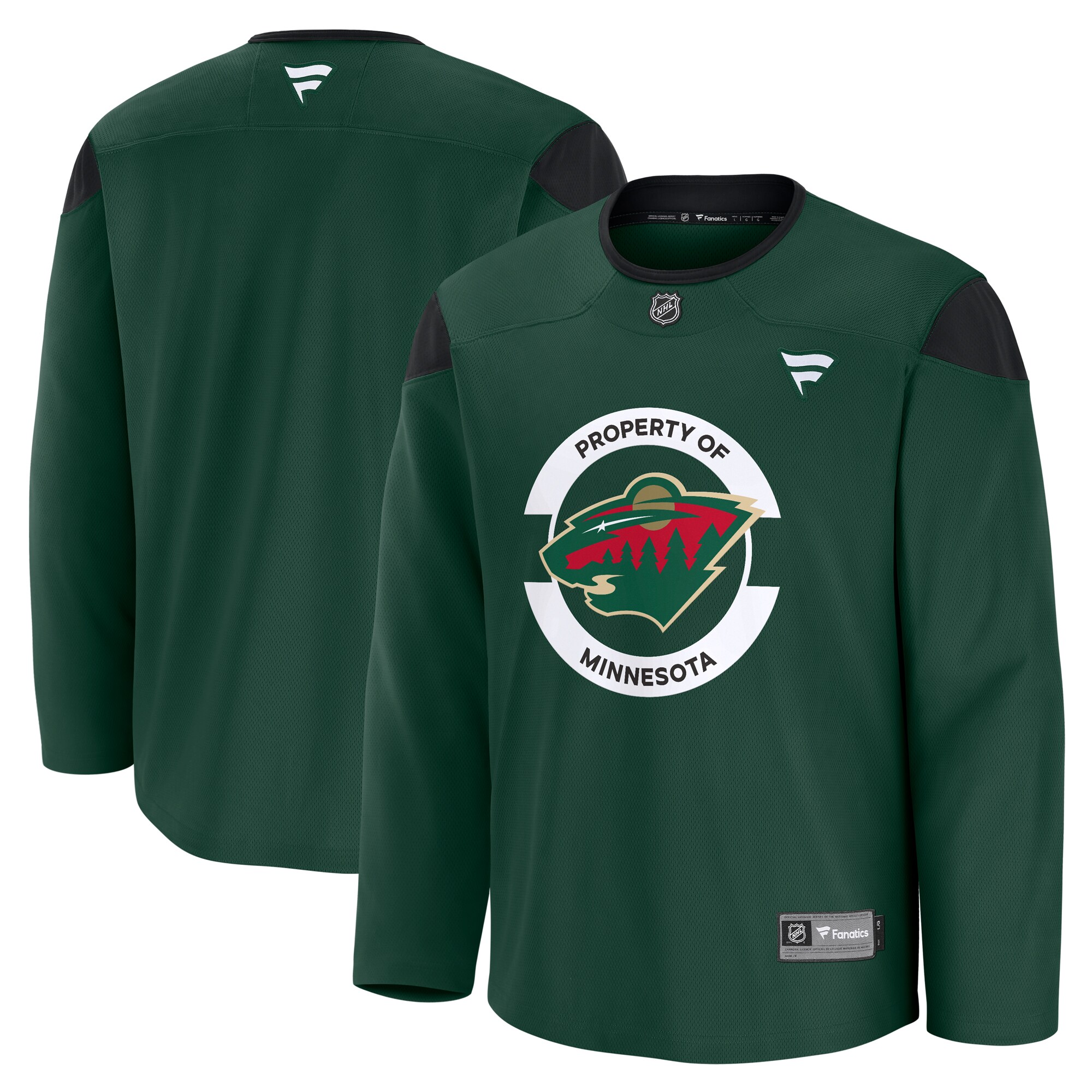 Men's Minnesota Wild Green Team Practice Hockey Jersey - JS260 