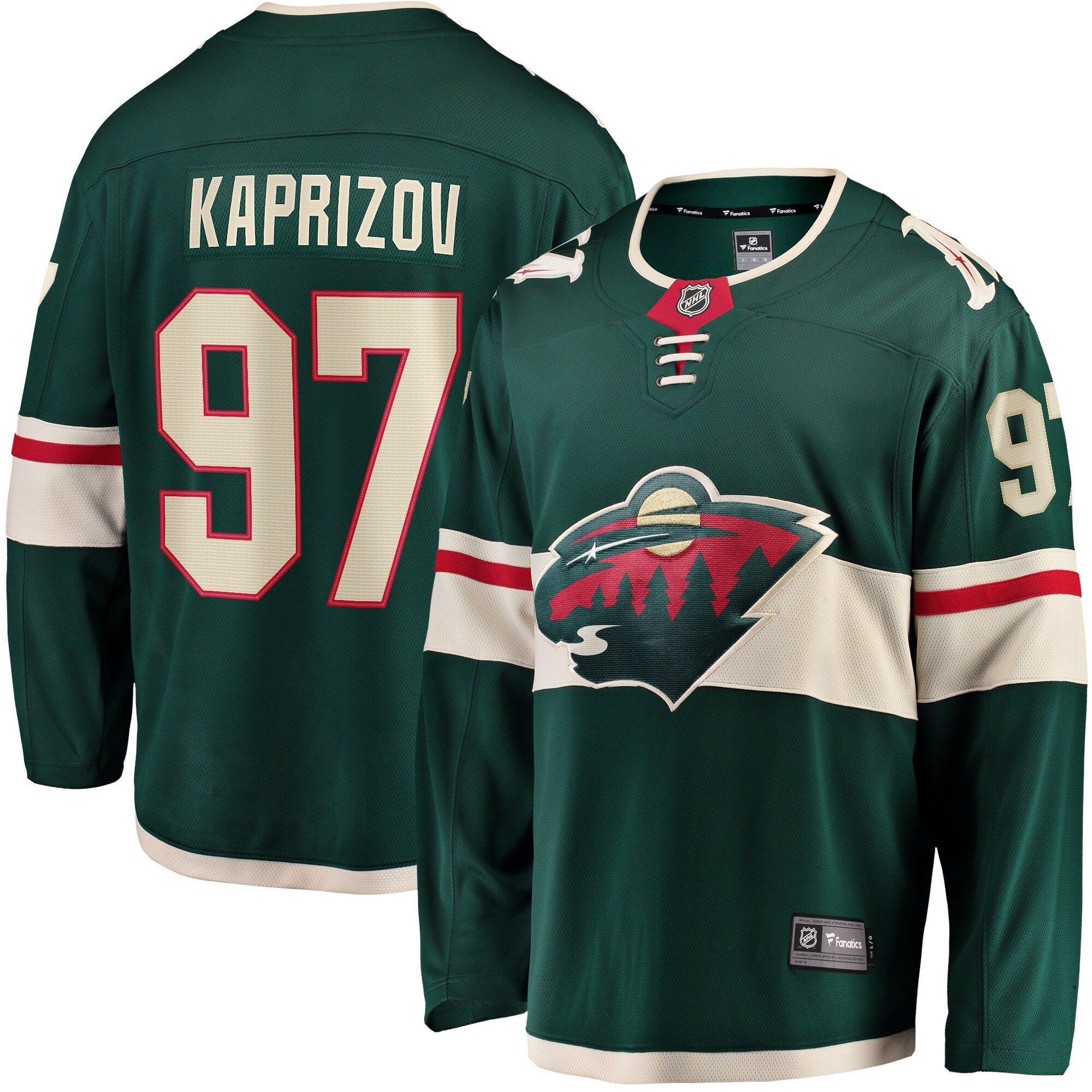 Men's Minnesota Wild Kirill Kaprizov Green Home Breakaway Hockey Jersey - JS544 