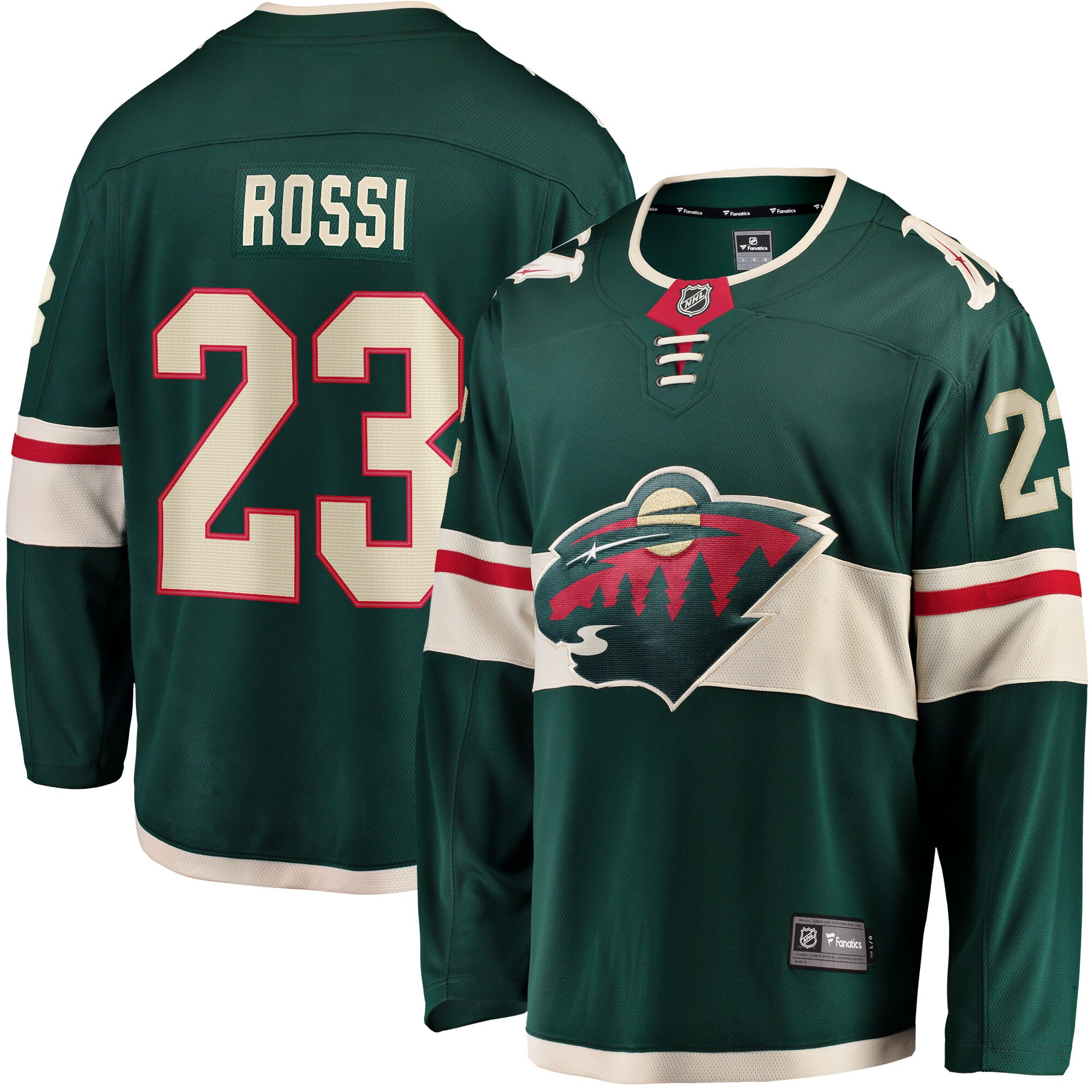 Men's Minnesota Wild Marco Rossi Green Home Breakaway Player Hockey Jersey - JS984 