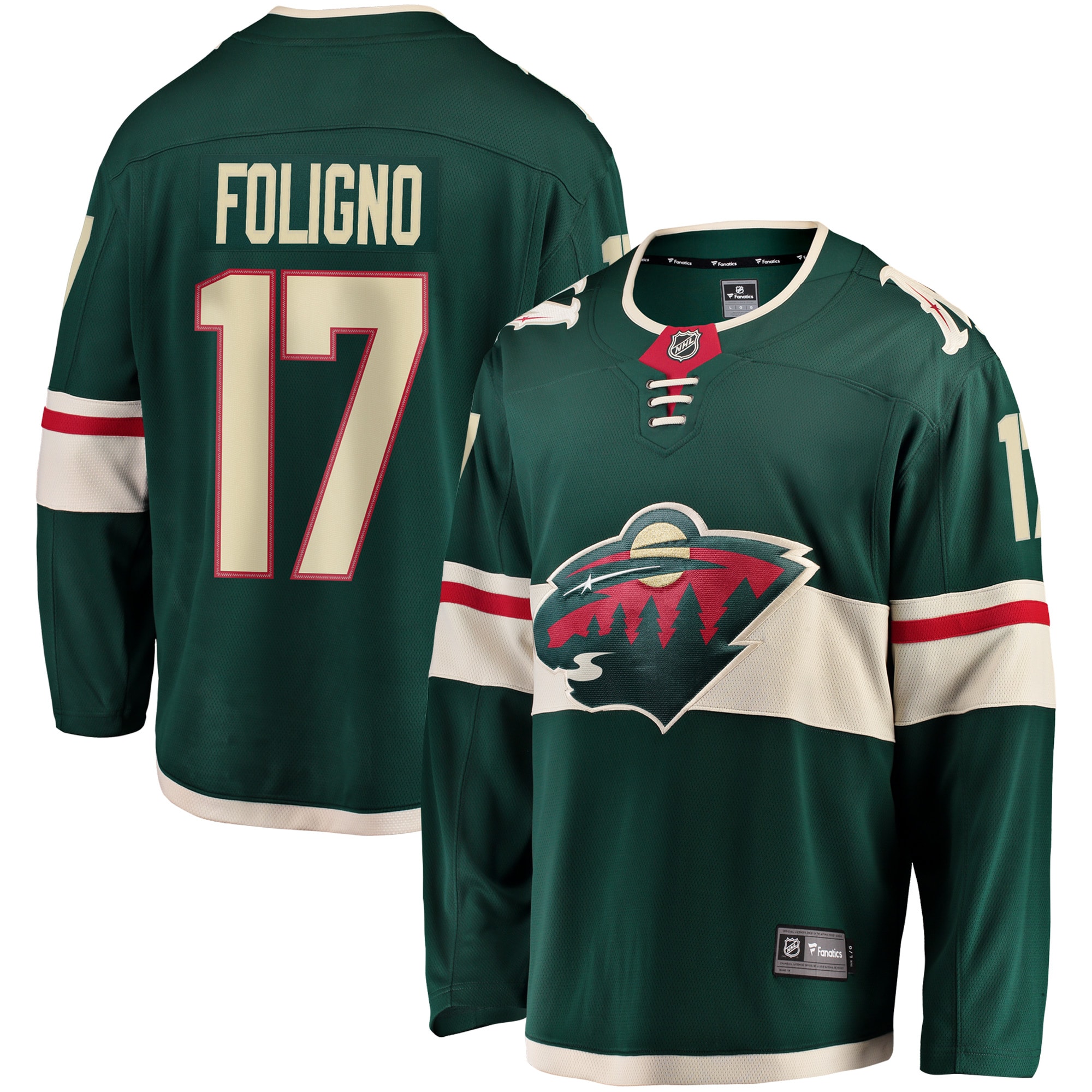 Men's Minnesota Wild Marcus Foligno Green Breakaway Hockey Jersey - JS533 