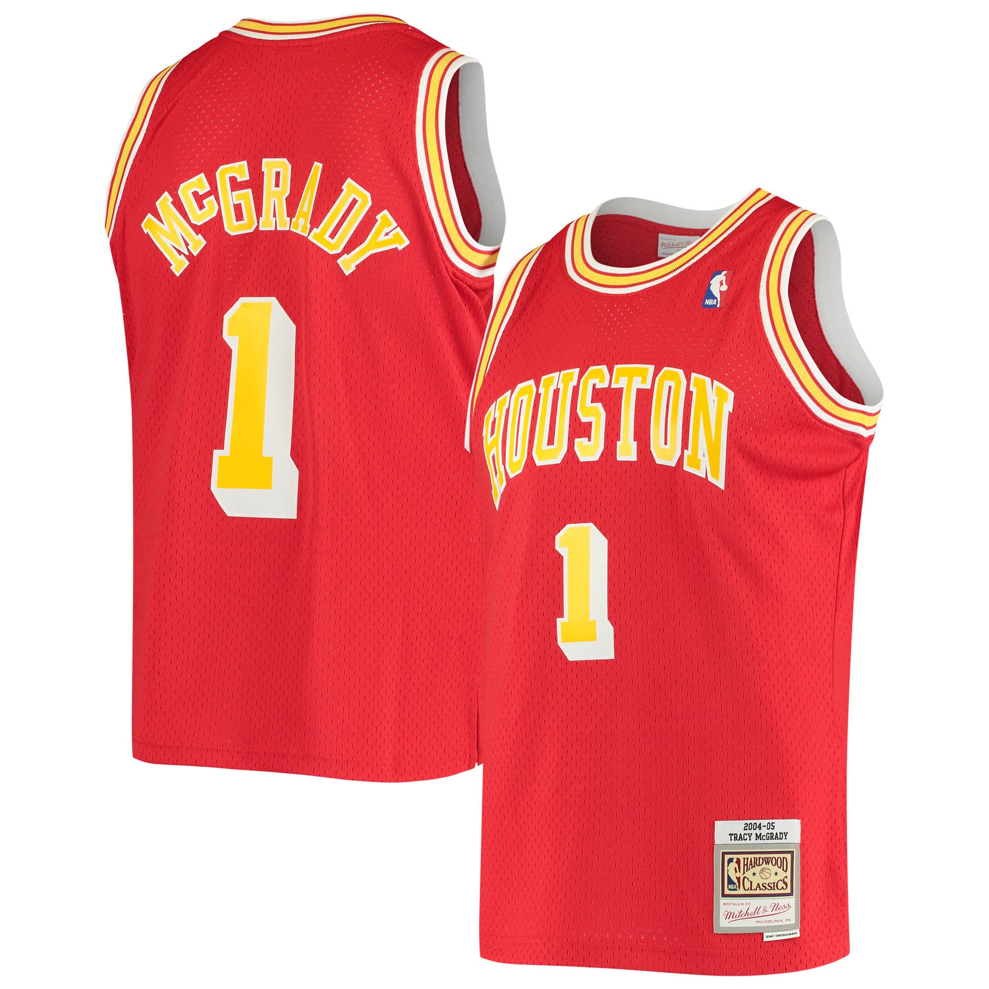 Men's Mitchell & Ness Tracy Mcgrady Red Houston Rockets 2004/05 Hardwood Classics Swingman Jersey