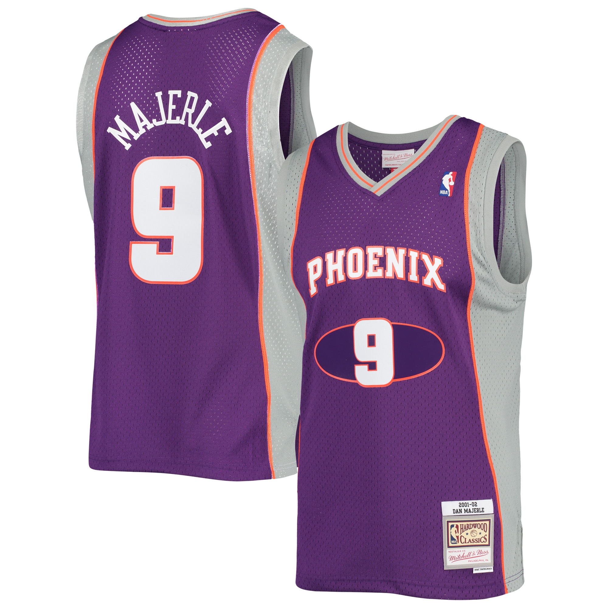 Men's Mitchell & Ness Dan Majerle Purple Phoenix Suns 2001-02 Hardwood Classics Swingman Basketball Jersey - JS683 