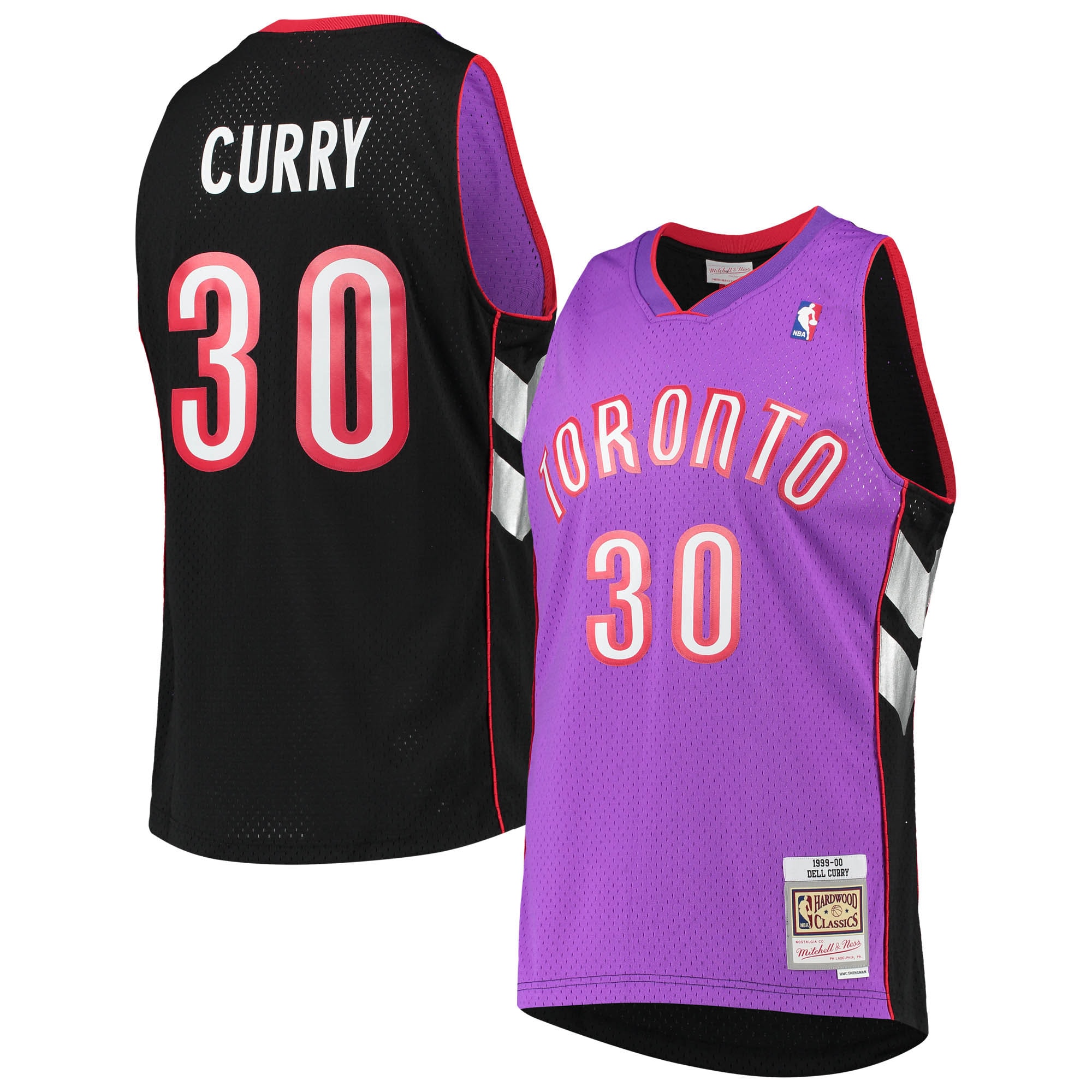 Men's Mitchell & Ness Dell Curry Purple Toronto Raptors 1999/00 Hardwood Classics Swingman Basketball Jersey - JS652 