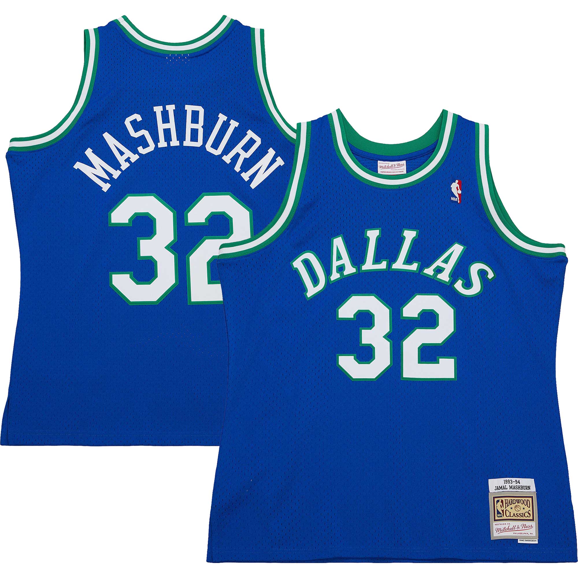 Men's Mitchell & Ness Jamal Mashburn Blue Dallas Mavericks 1993/94 Hardwood Classics Swingman Basketball Jersey - JS771 