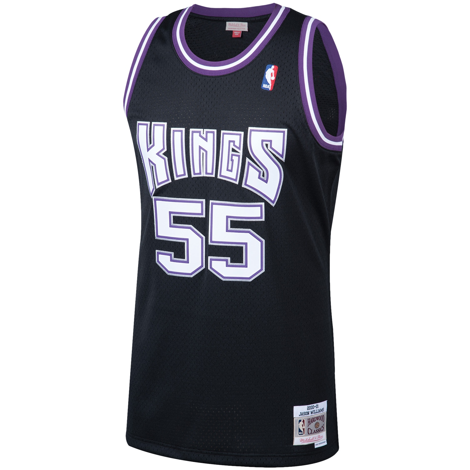 Alternative view of Men's Mitchell & Ness Jason Williams Black Sacramento Kings 2000-01 Hardwood Classics Swingman Player Basketball Jersey - JS667 