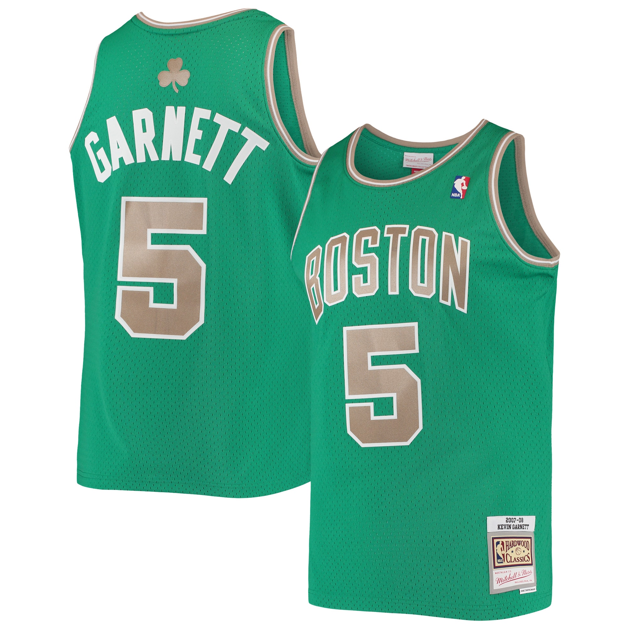 Men's Mitchell & Ness Kevin Garnett Kelly Green Boston Celtics Hardwood Classics Swingman Basketball Jersey