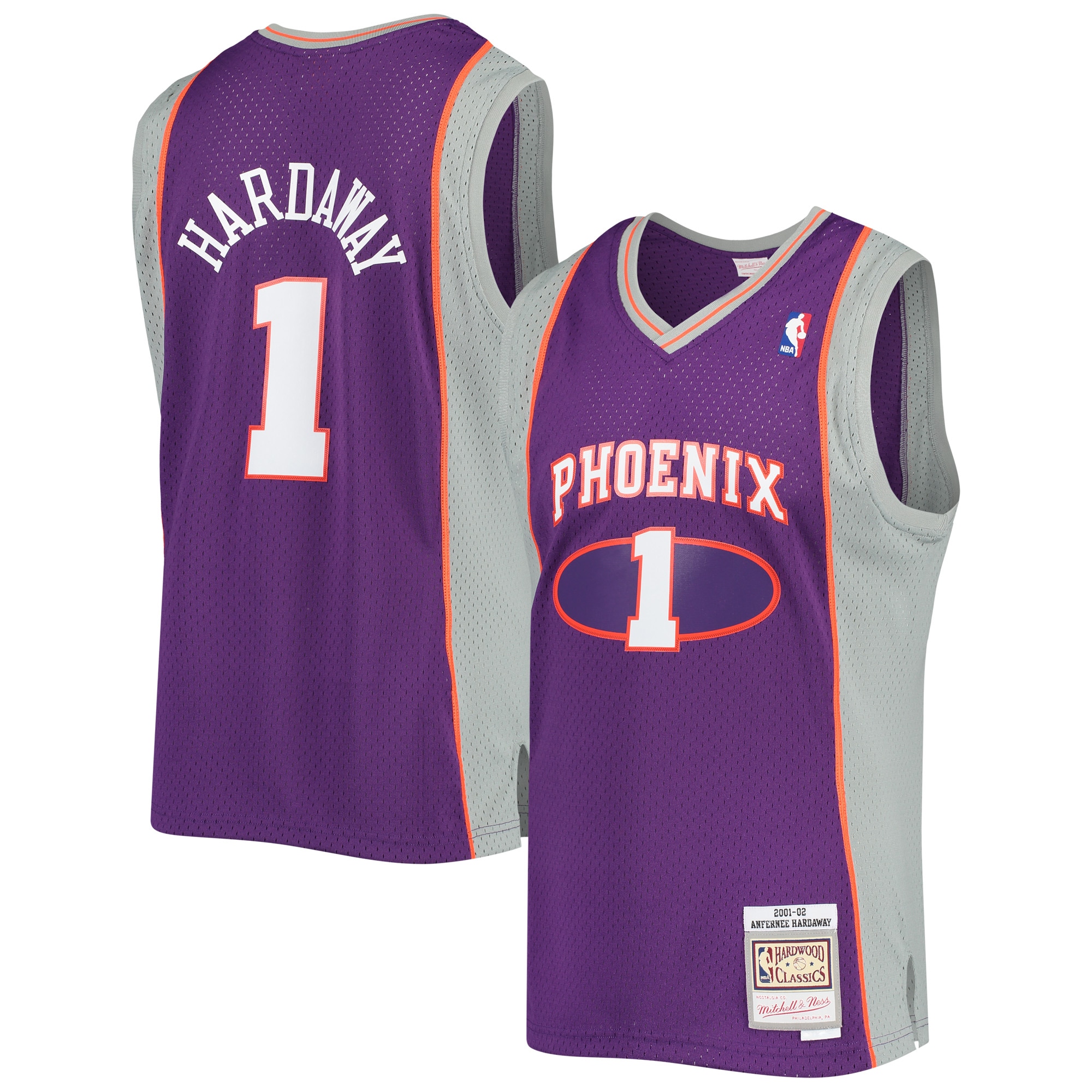 Men's Mitchell & Ness Penny Hardaway Purple Phoenix Suns 2001-2002 Hardwood Classics Swingman Basketball Jersey - JS528 