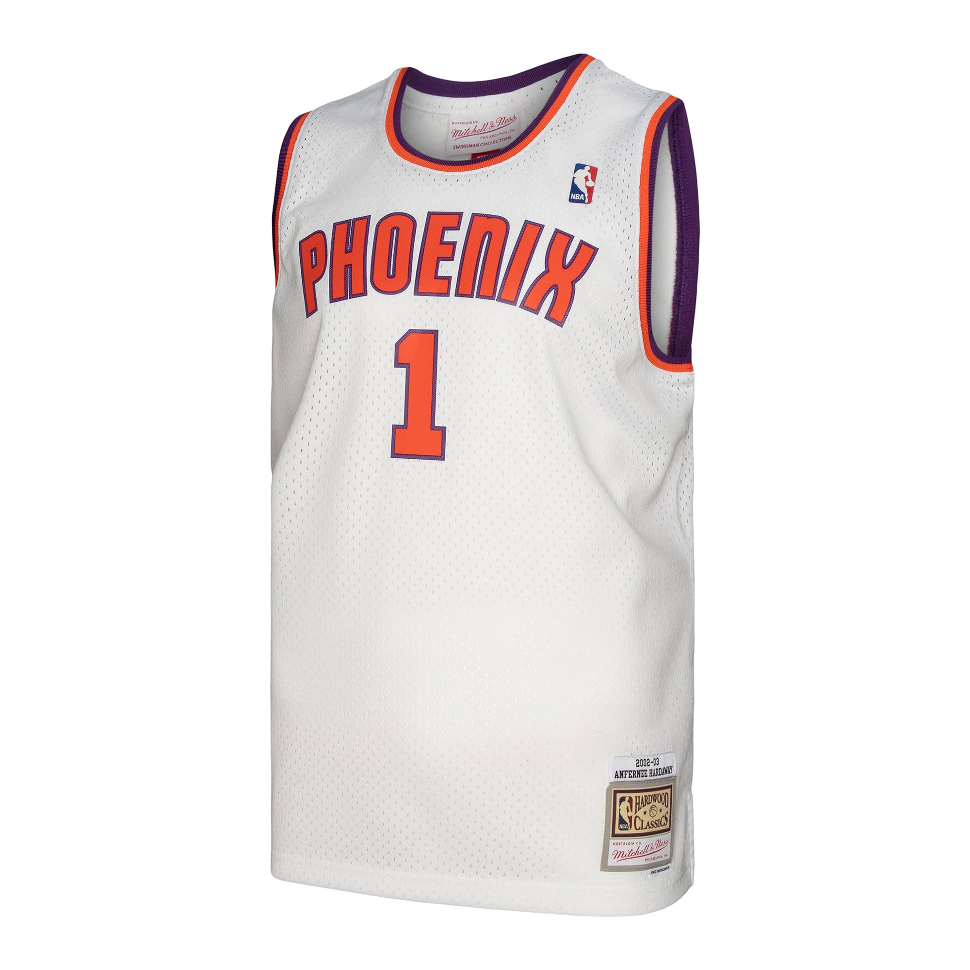 Alternative view of Men's Mitchell & Ness Penny Hardaway White Phoenix Suns 2002/03 Hardwood Classics Swingman Jersey - JS910 