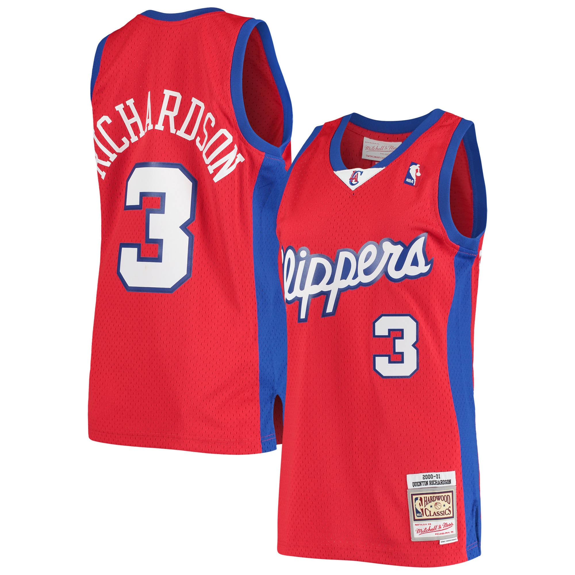 Men's Mitchell & Ness Quentin Richardson Red La Clippers 2000/01 Hardwood Classics Swingman Basketball Jersey - Statement Edition
