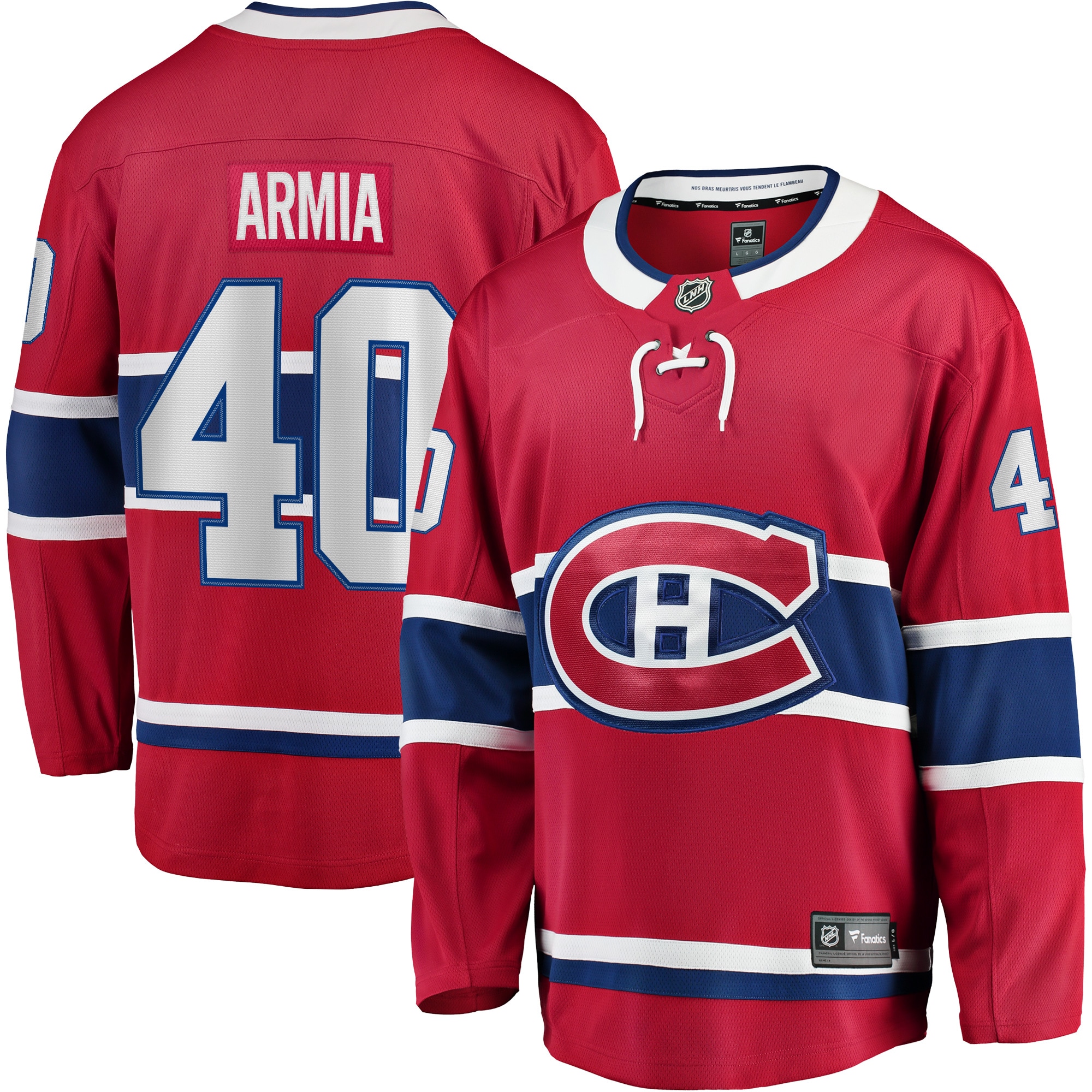 Men's Montreal Canadiens Joel Armia Red Home Breakaway Player Hockey Jersey - JS544 