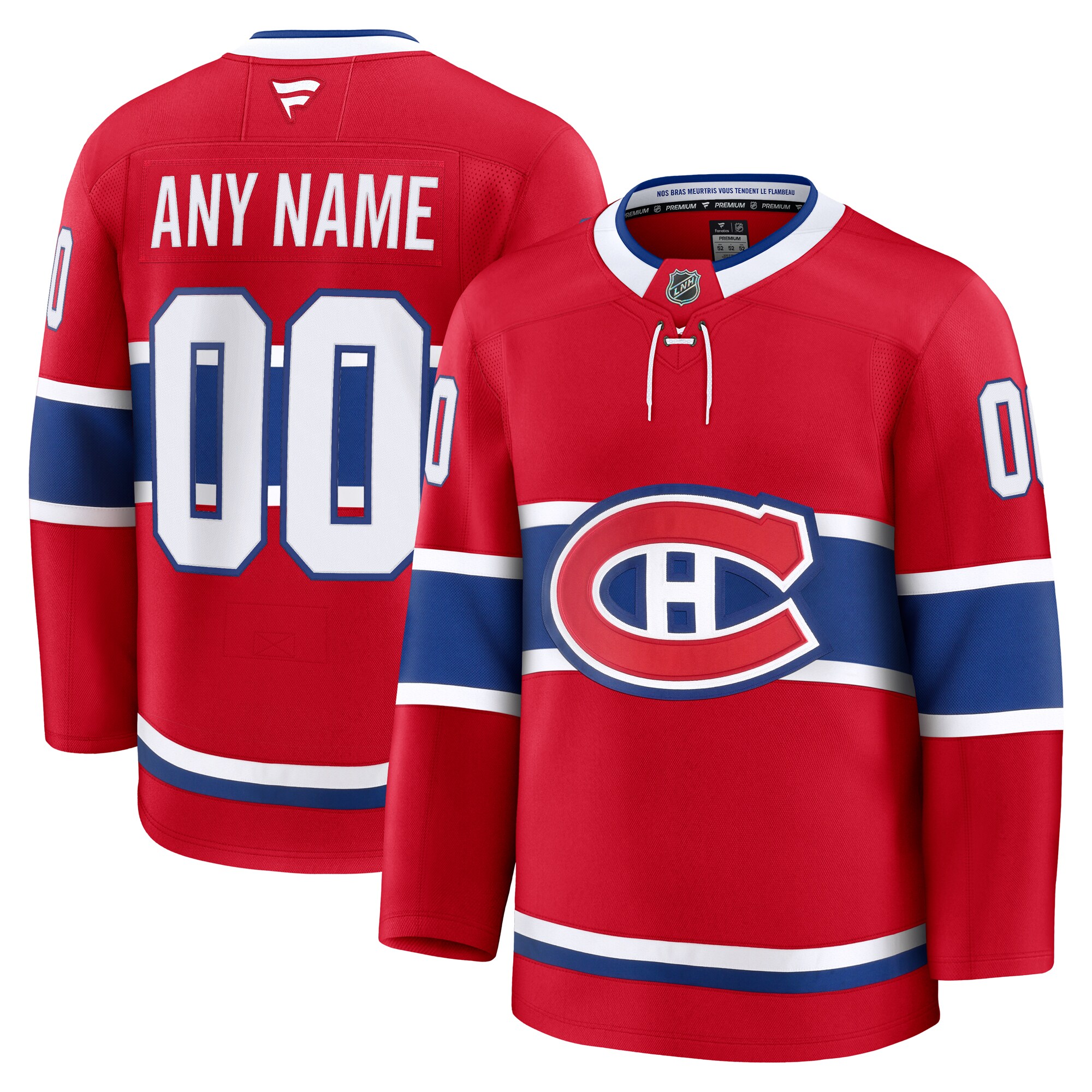 Men's Montreal Canadiens Red Home Premium Custom Hockey Jersey - JS226 