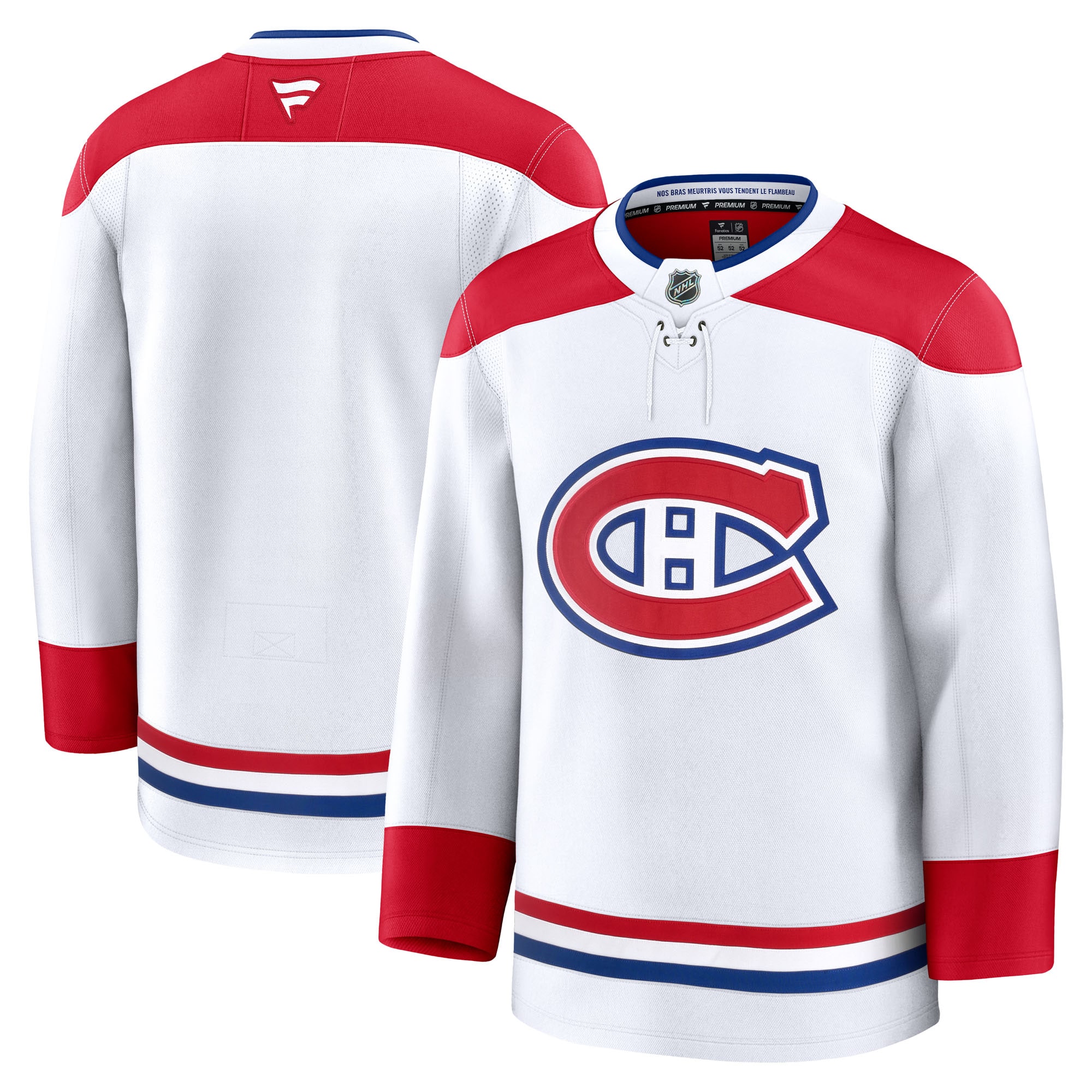 Men's Montreal Canadiens White Away Premium Hockey Jersey - JS141 