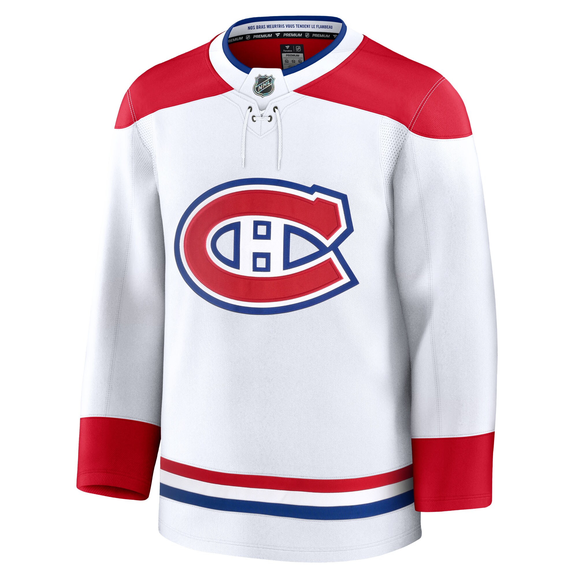 Alternative view of Men's Montreal Canadiens White Away Premium Hockey Jersey - JS141 