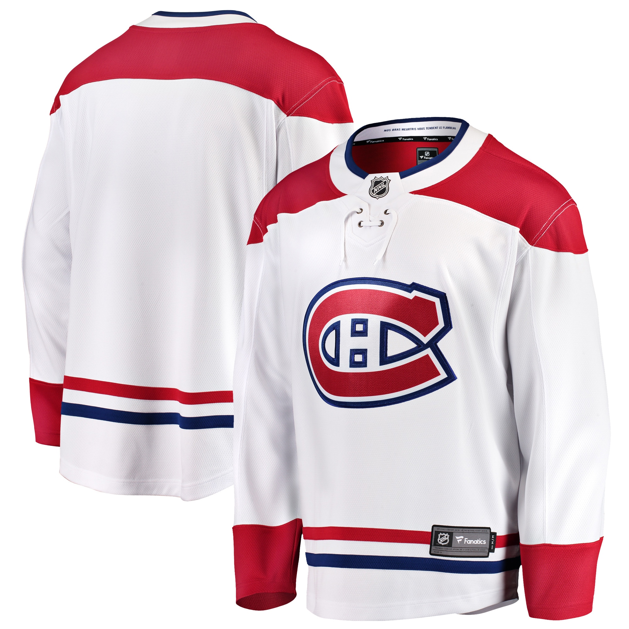 Men's Montreal Canadiens White Breakaway Away Hockey Jersey - JS413 