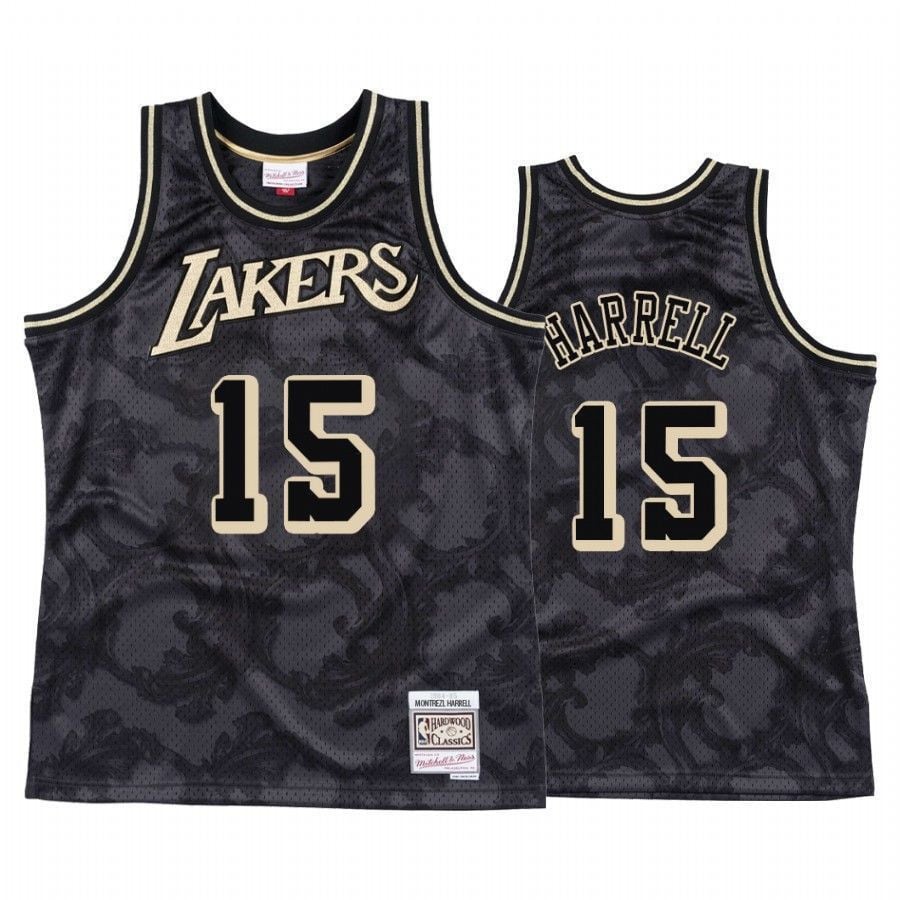 Men's Montrezl Harrell 15 Los Angeles Lakers Black Toile Basketball Jersey - JS195 