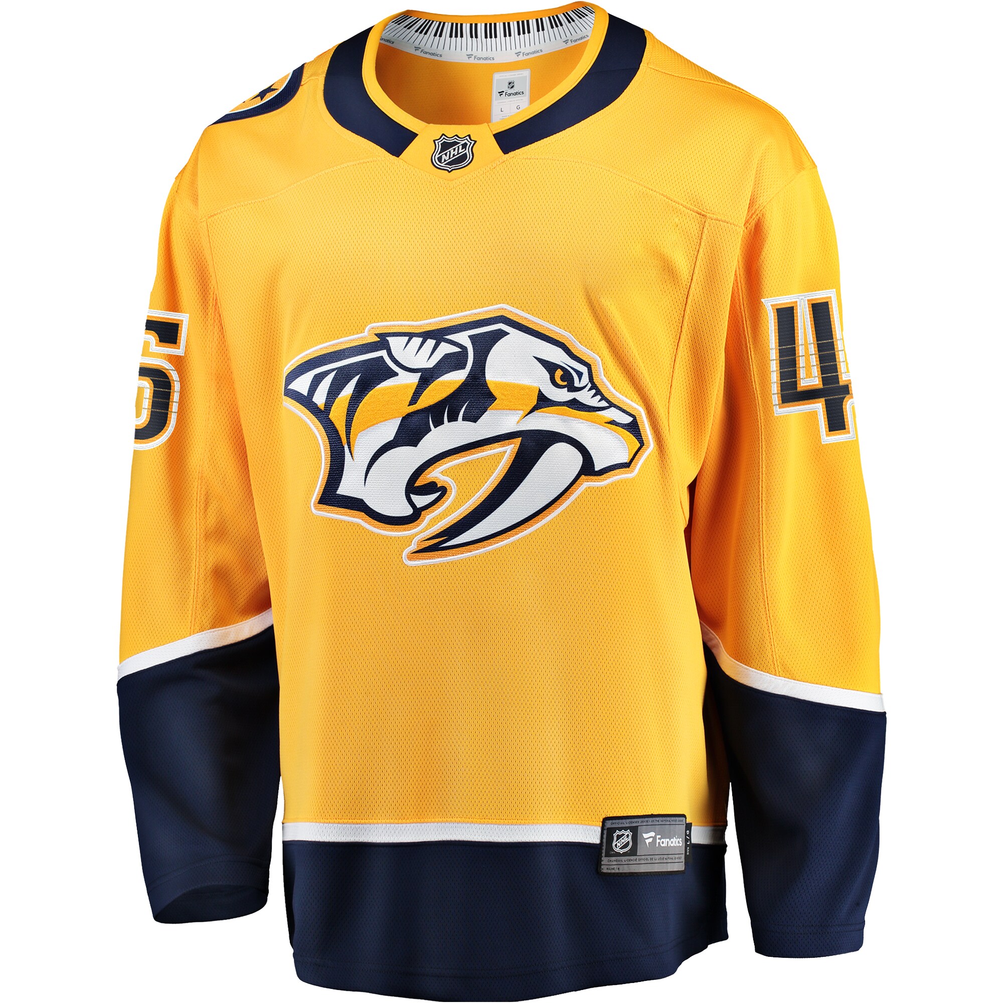 Alternative view of Men's Nashville Predators Alexandre Carrier Gold Premier Breakaway Player Hockey Jersey - JS513 