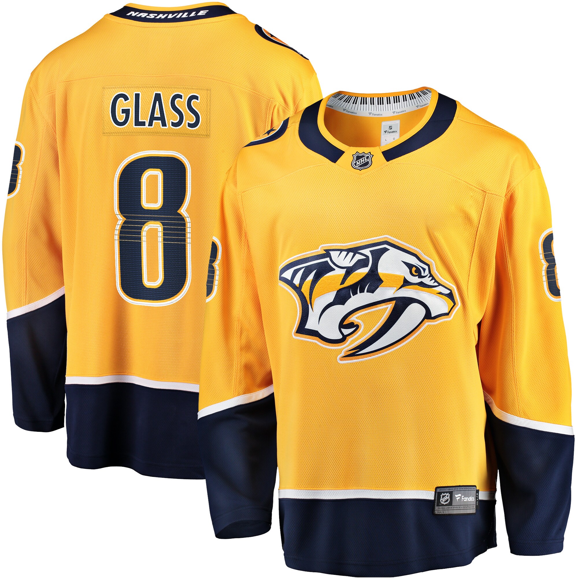 Men's Nashville Predators Cody Glass Gold Home Breakaway Player Hockey Jersey - JS929 