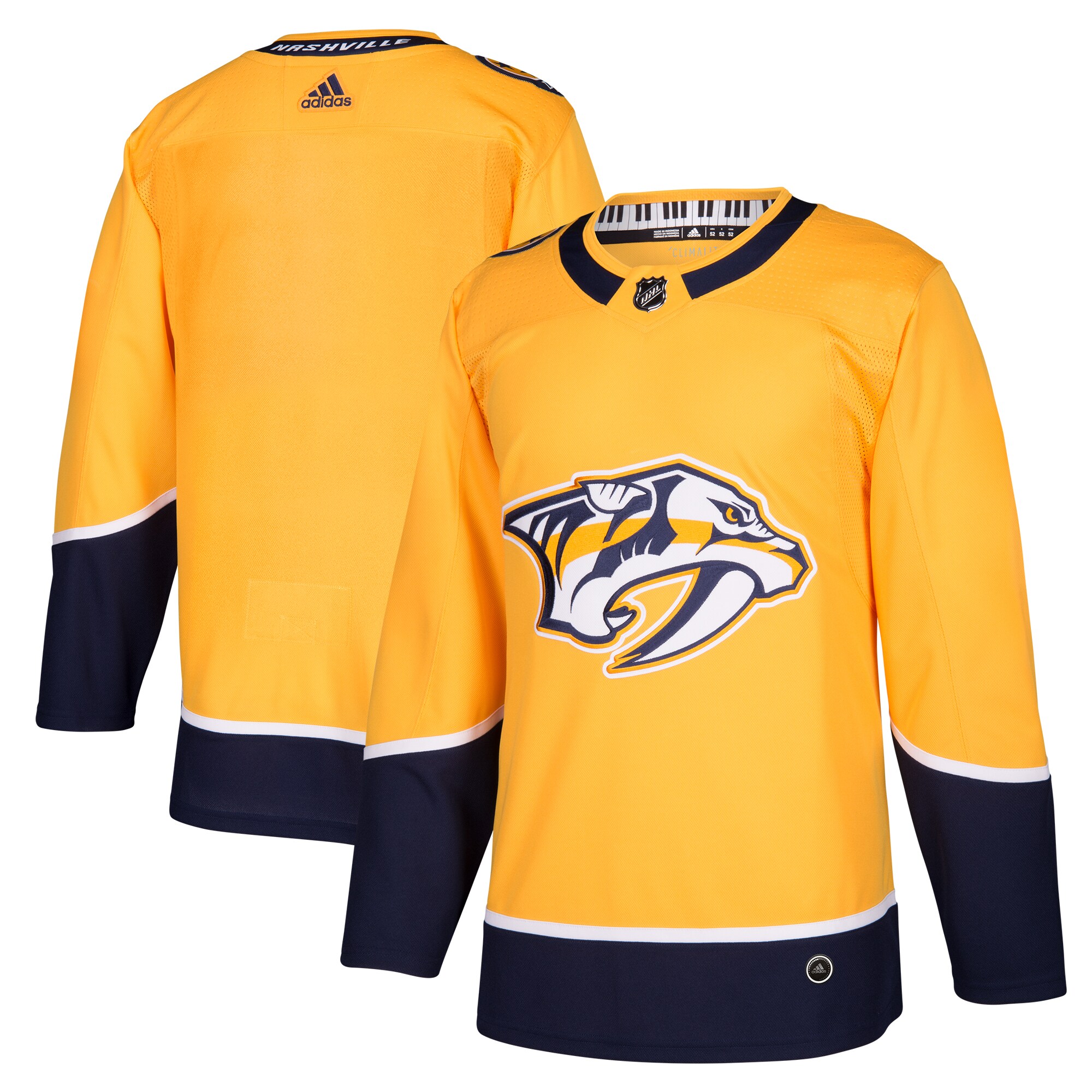 Men's Nashville Predators Gold Home Blank Hockey Jersey - JS432 
