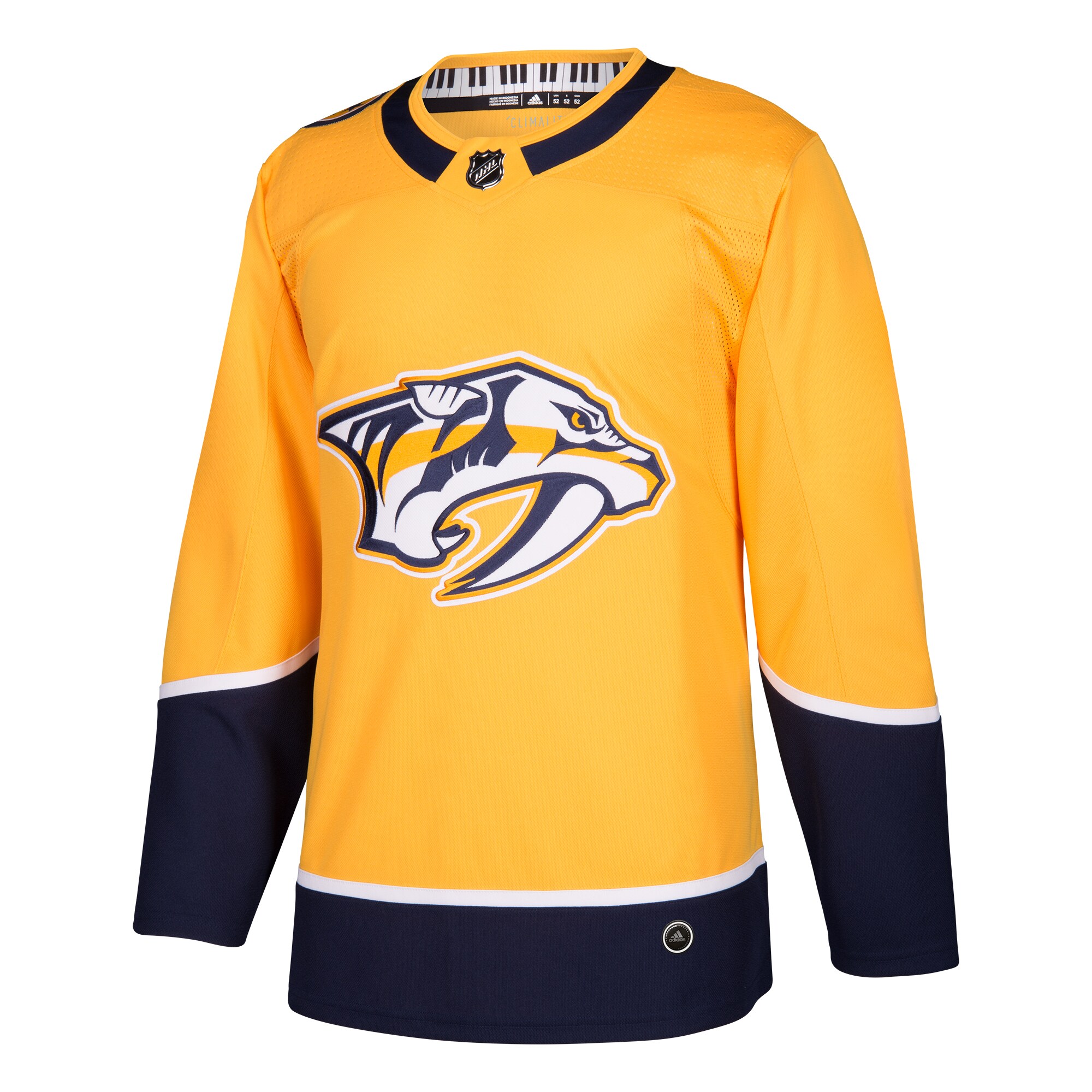 Alternative view of Men's Nashville Predators Gold Home Blank Hockey Jersey - JS432 