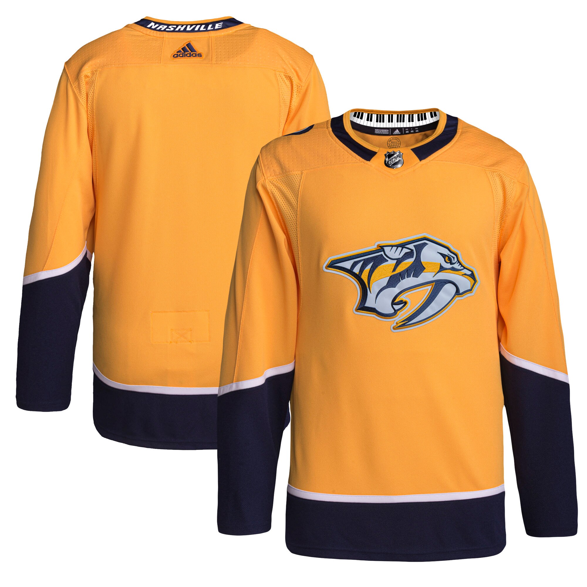Men's Nashville Predators Gold Home Primegreen Hockey Jersey - JS655 