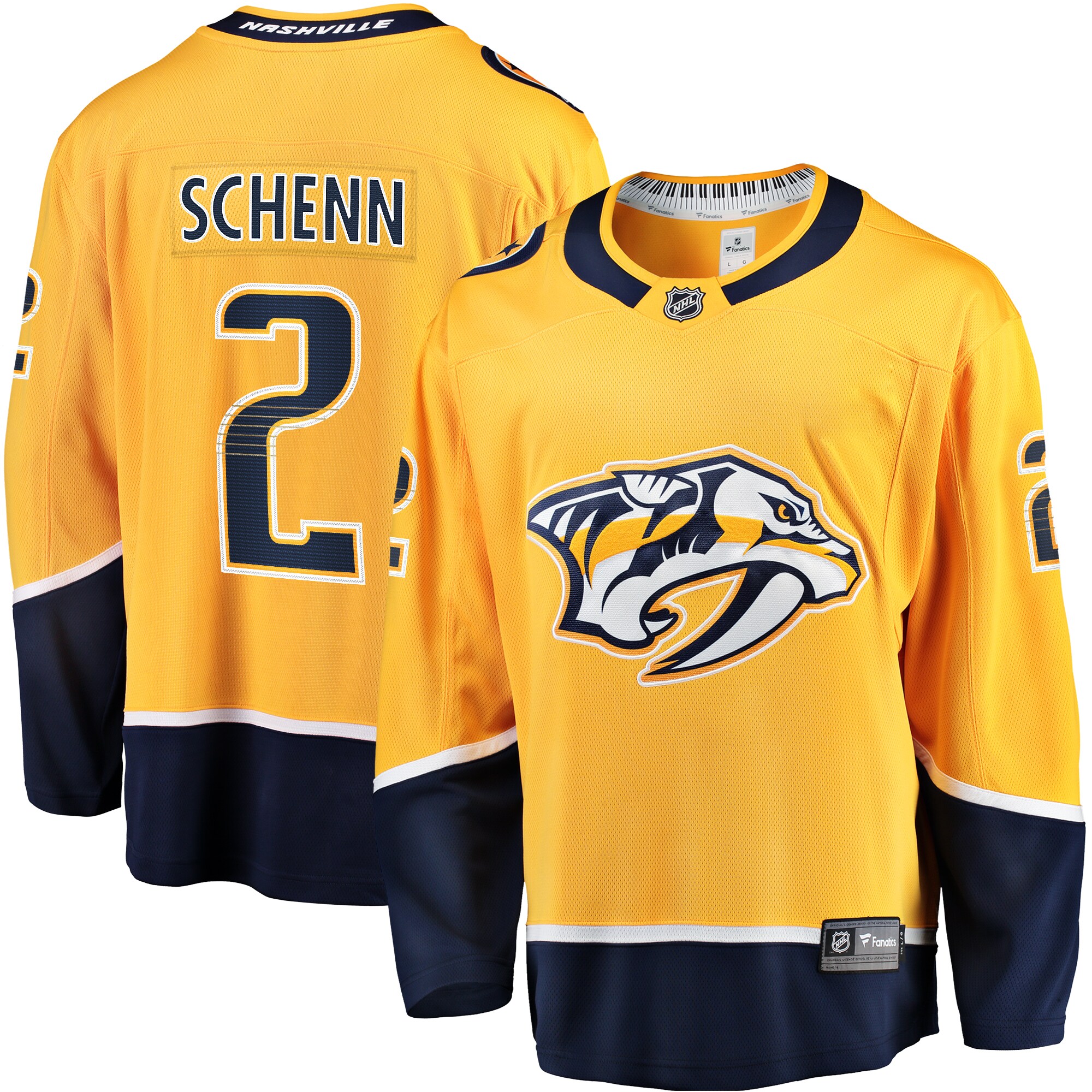 Men's Nashville Predators Luke Schenn Gold Home Breakaway Hockey Jersey - JS800 