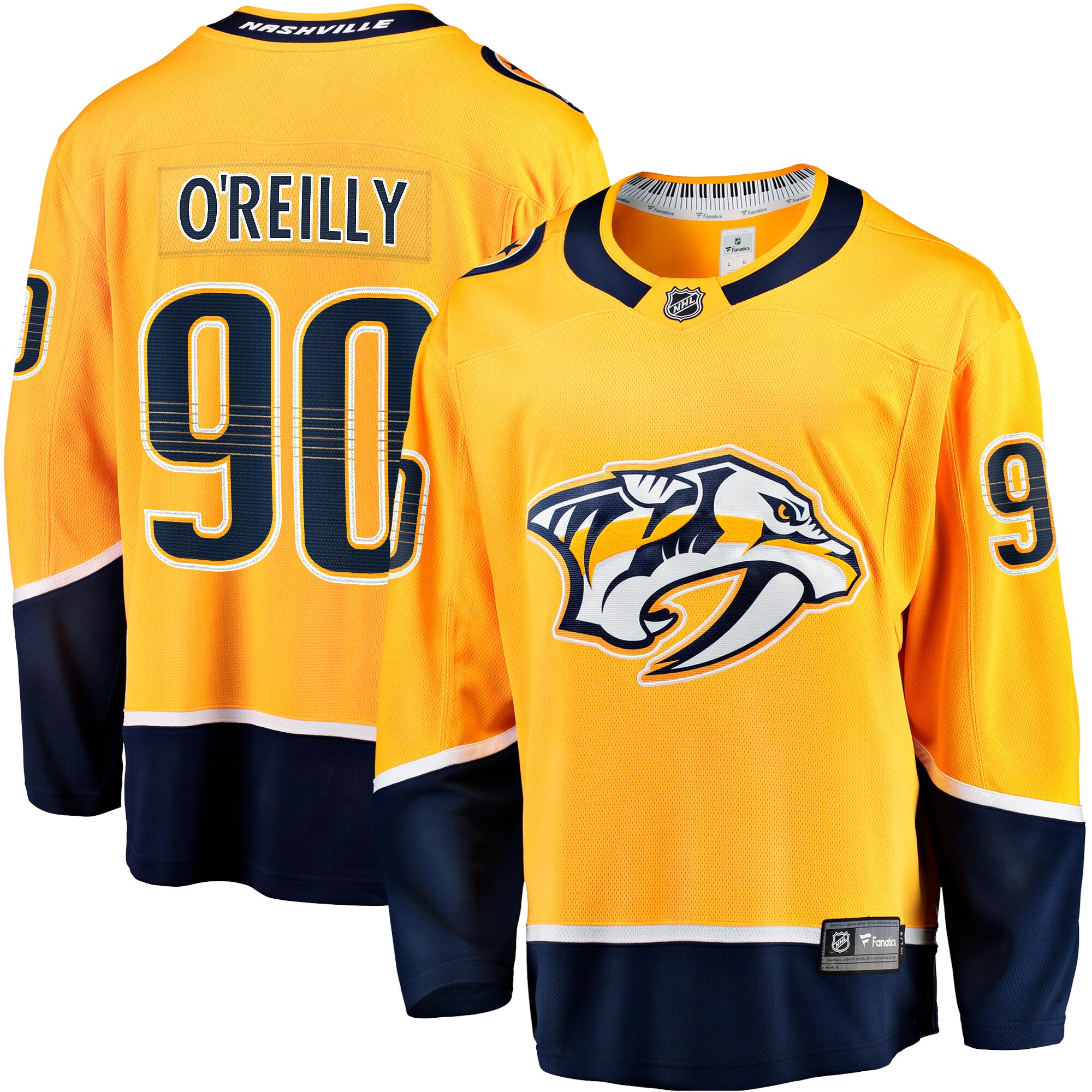 Men's Nashville Predators Ryan O'Reilly Gold Home Premier Breakaway Player Hockey Jersey - JS437 