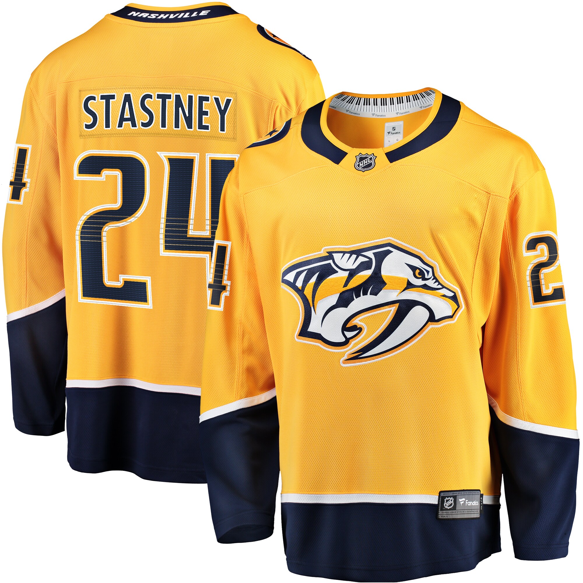 Men's Nashville Predators Spencer Stastney Gold Premier Breakaway Player Hockey Jersey - JS864 