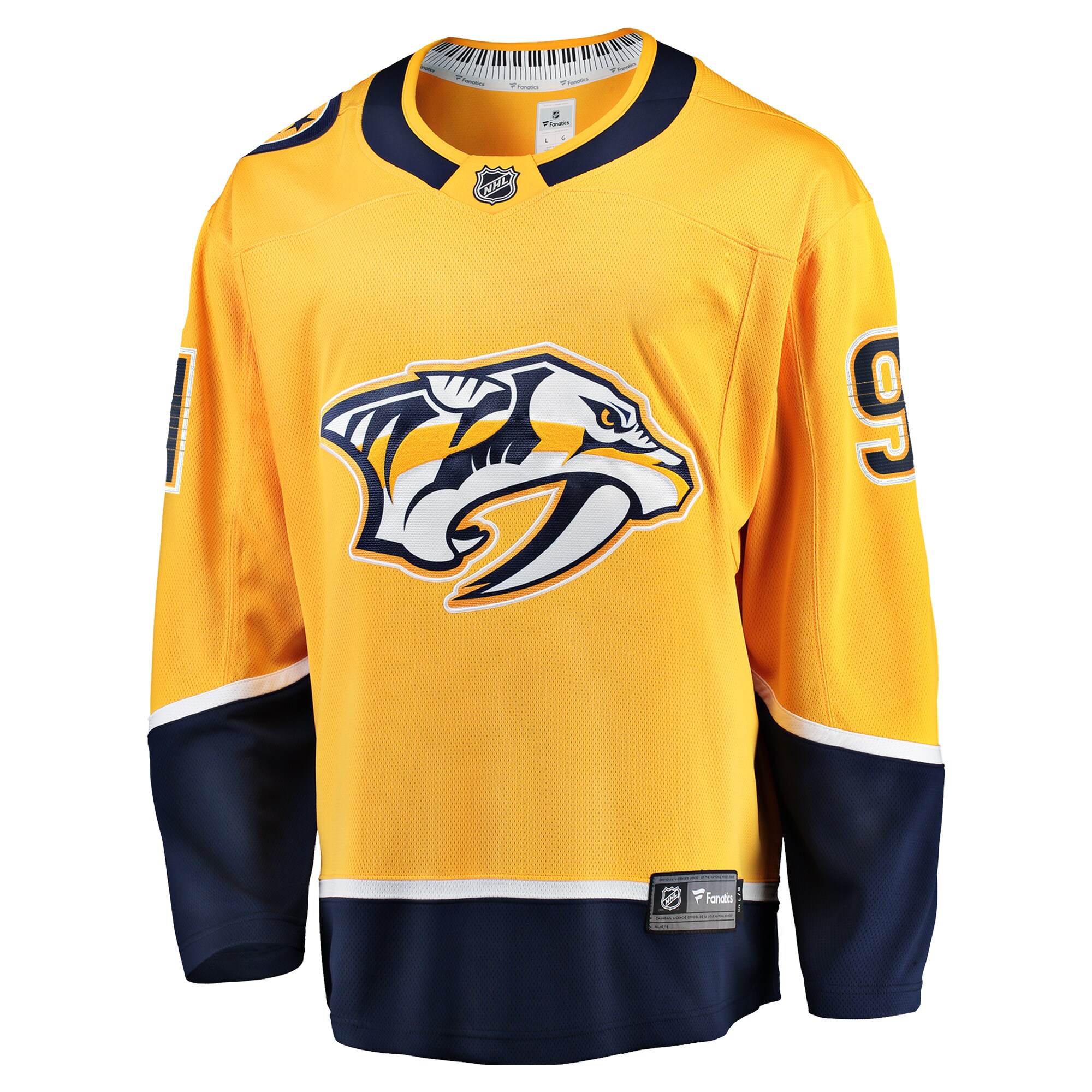 Alternative view of Men's Nashville Predators Steven Stamkos Gold Home Premier Breakaway Player Hockey Jersey - JS305 