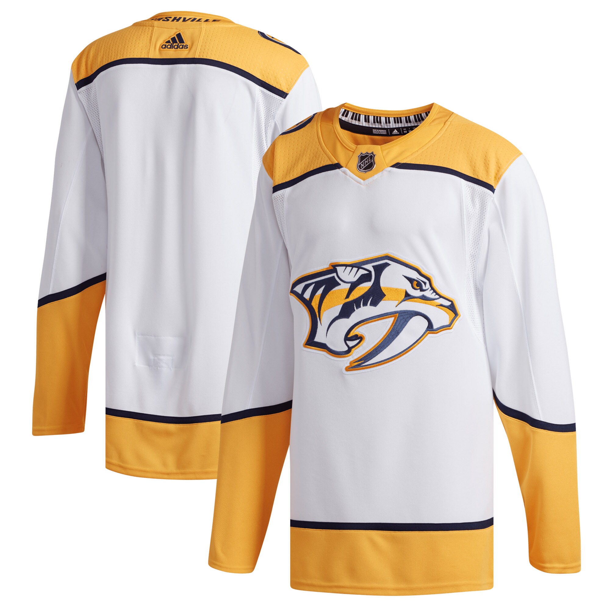 Men's Nashville Predators White Away Hockey Jersey - JS198 